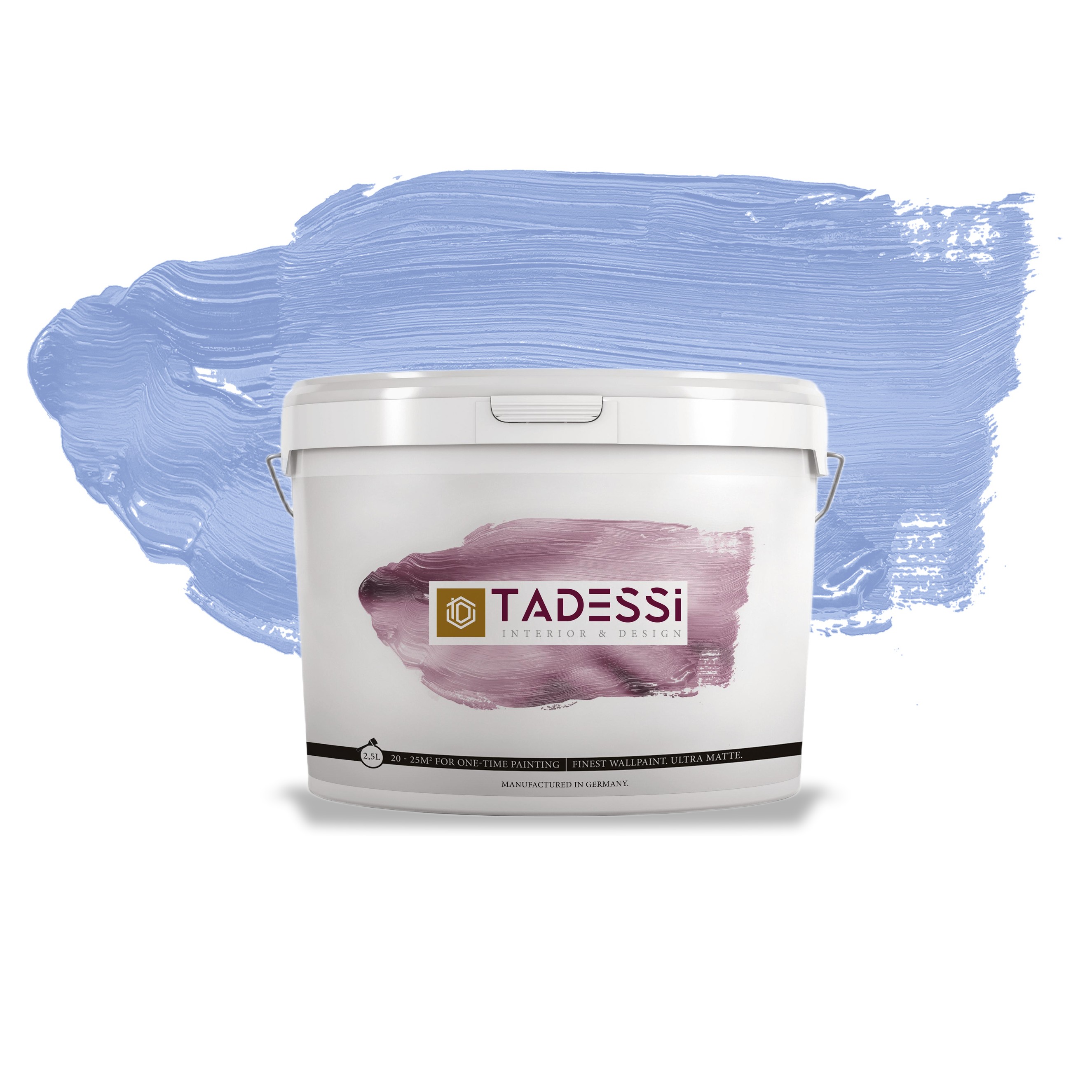 TADESSI Color Vista - Wandfarbe Pastellviolett - Indigo - Hochwertige matte Innenfarbe