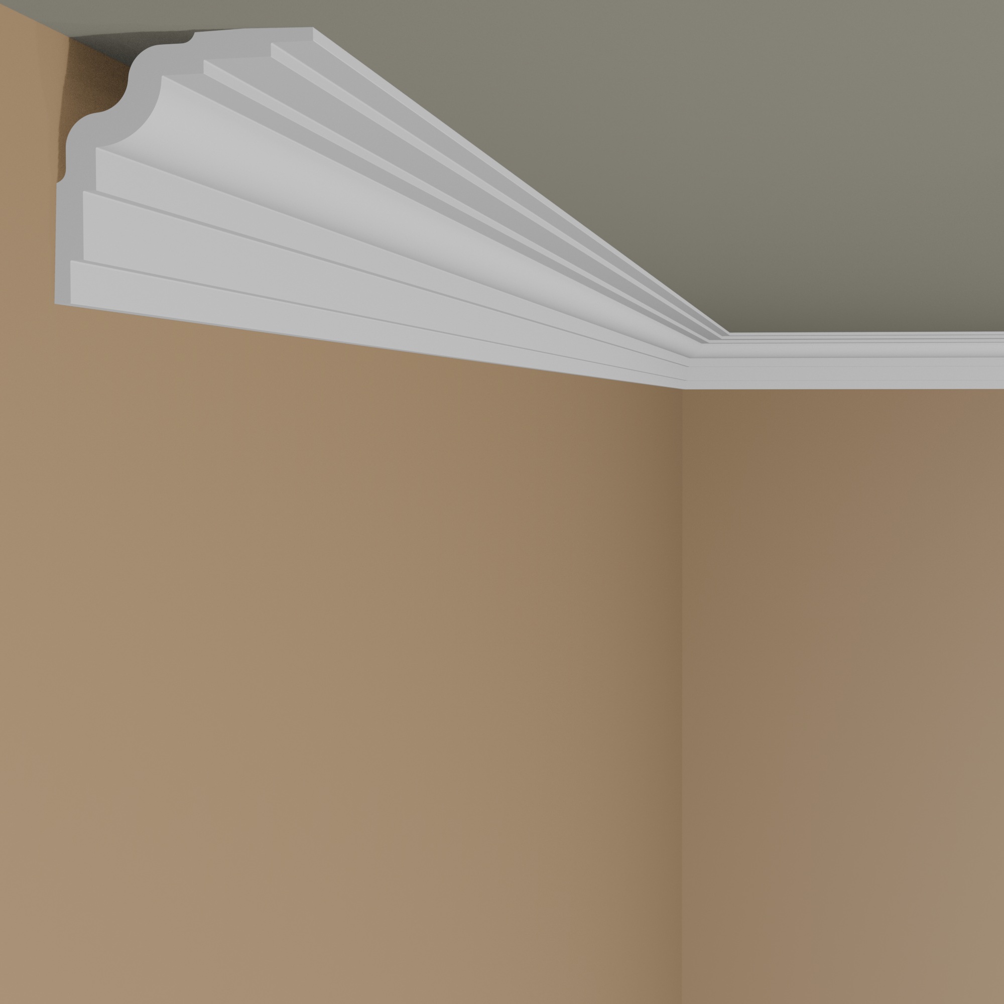 NMC Deckenleiste WT25 WALLSTYL Polystyrol 78 x 78 x 2000 mm Weiß Stuckleiste Wandleiste