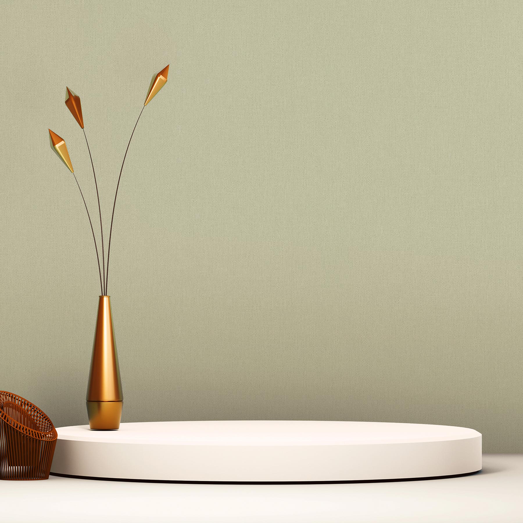 Tapete Uni M1-No.1143 Vliestapete Grün Unitapete Einfarbig