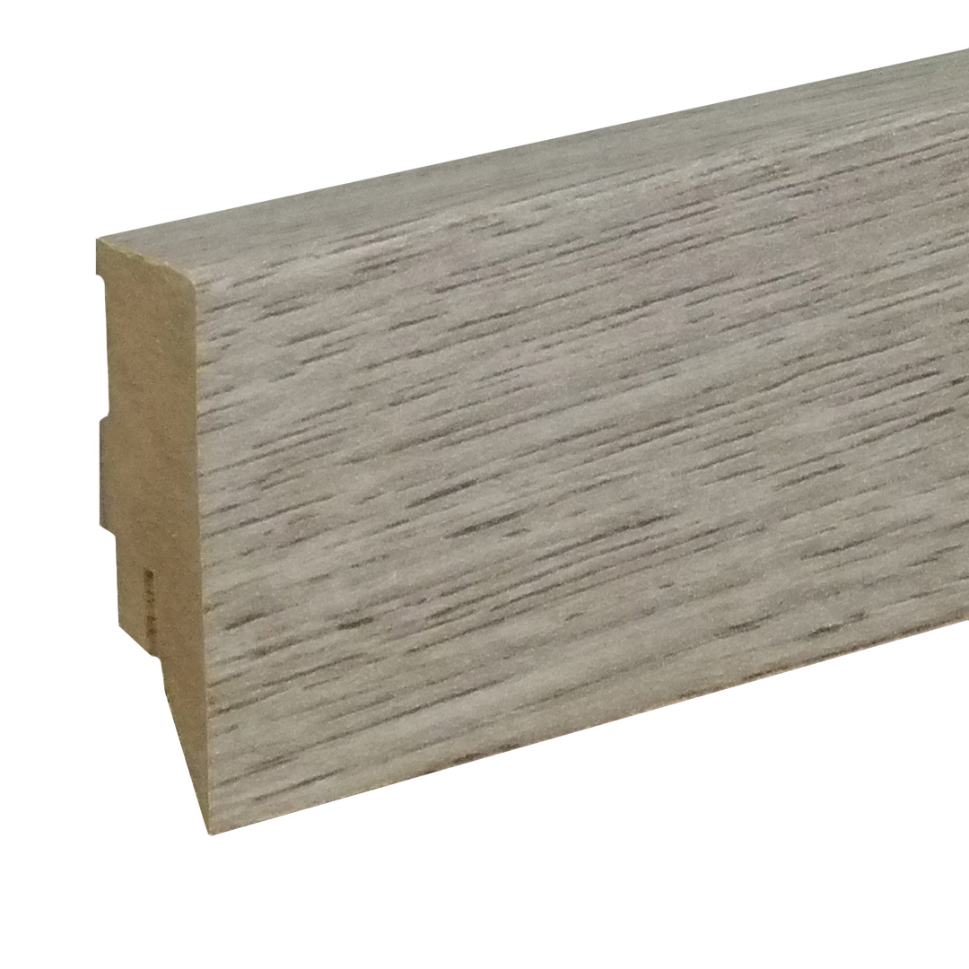 Sockelleiste / Fußleiste / Bodenleiste Lecco-100 (73265) | 16 x 58 x 2500 mm | Ash grey