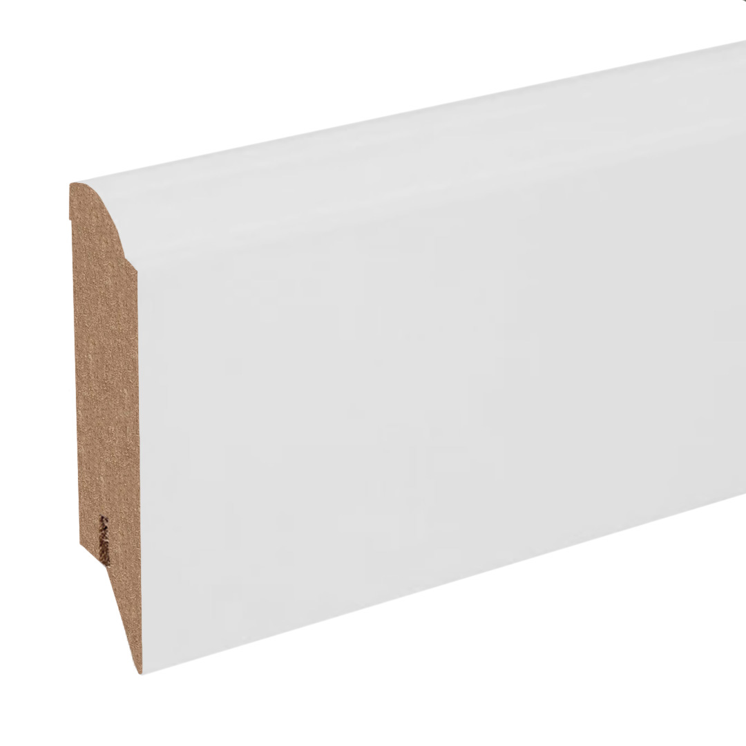 Sockelleiste / Fußleiste / Bodenleiste Cantu-5 (72050) | 16 x 78 x 2500 mm | Weiß