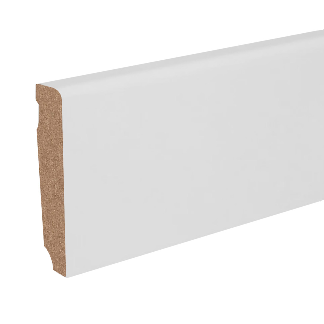 Sockelleiste / Fußleiste / Bodenleiste Mori-3 (73171) | 19 x 96 x 2400 mm | Weiß