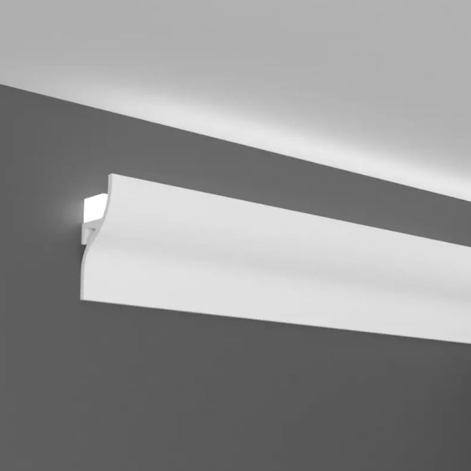 Elite Decor Stuckleiste KH906 Polyurethan 24 x 52 x 2000 mm Styropor Deckenleiste Weiß