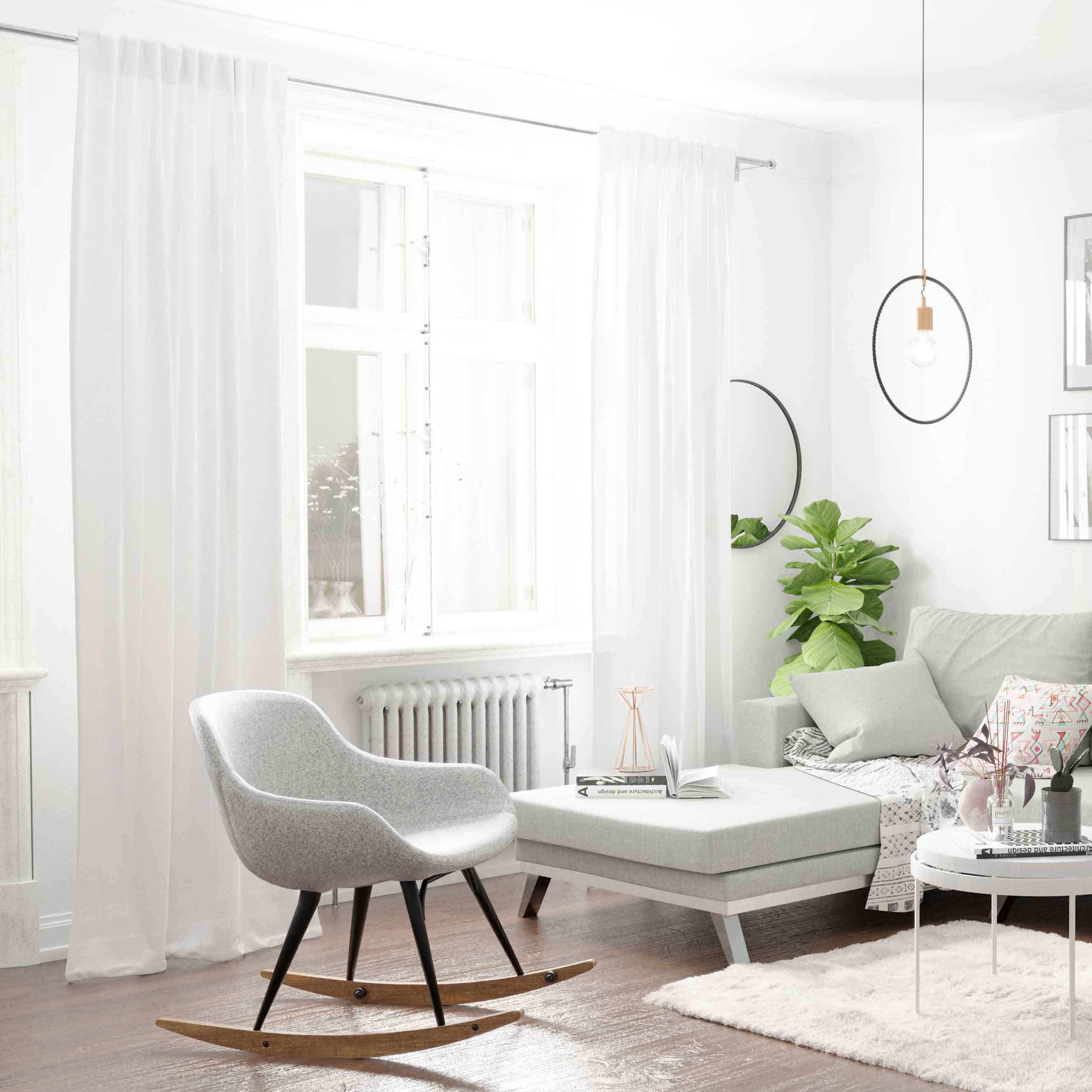 Schlaufenschal Adriana V3-No.14 | versch. Farben | Vorhang mit Verdeckten Schlaufen | transparent