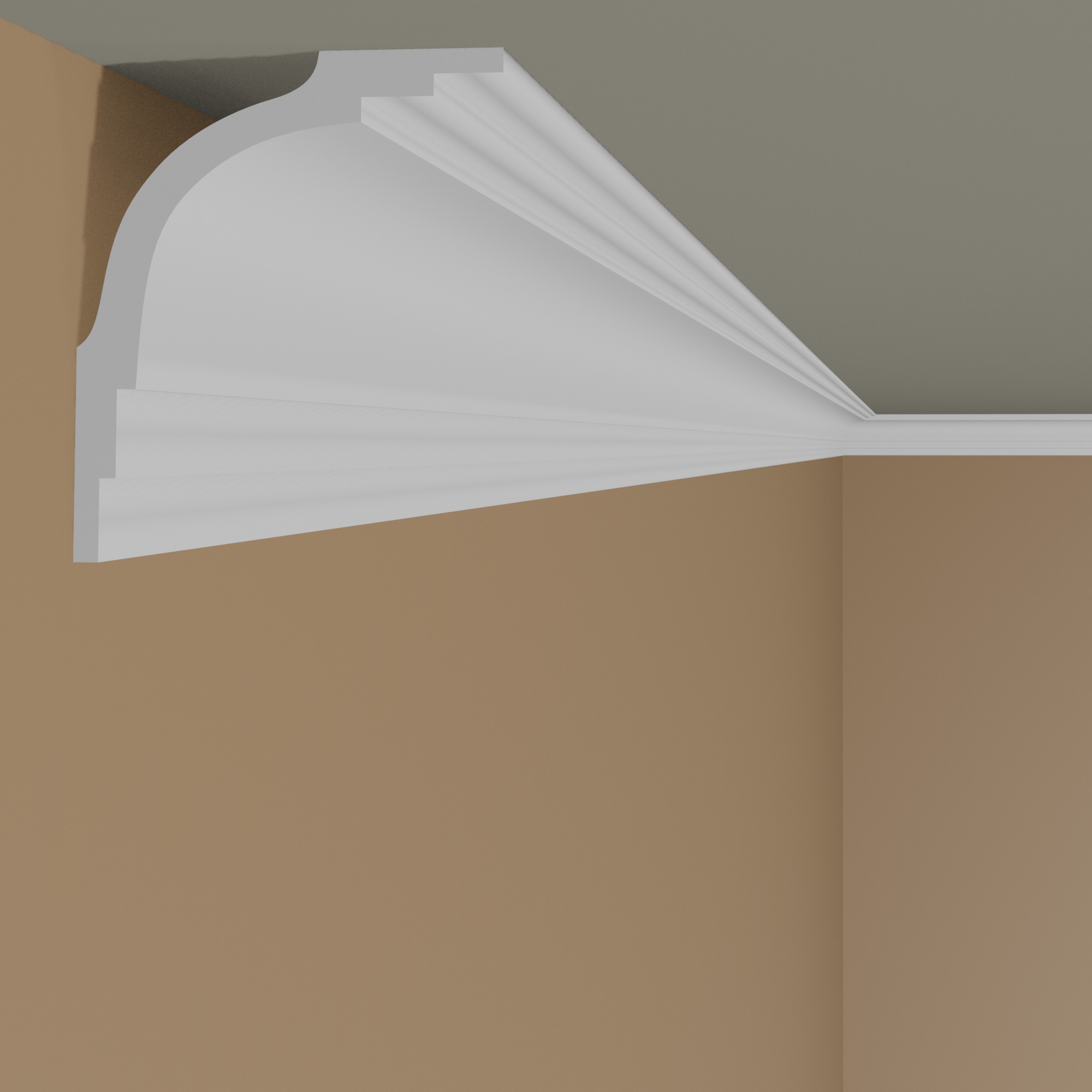 Mardom Deckenleiste MDB104 Profoam 124 x 165 x 2000 mm Weiß Stuckleiste Modern