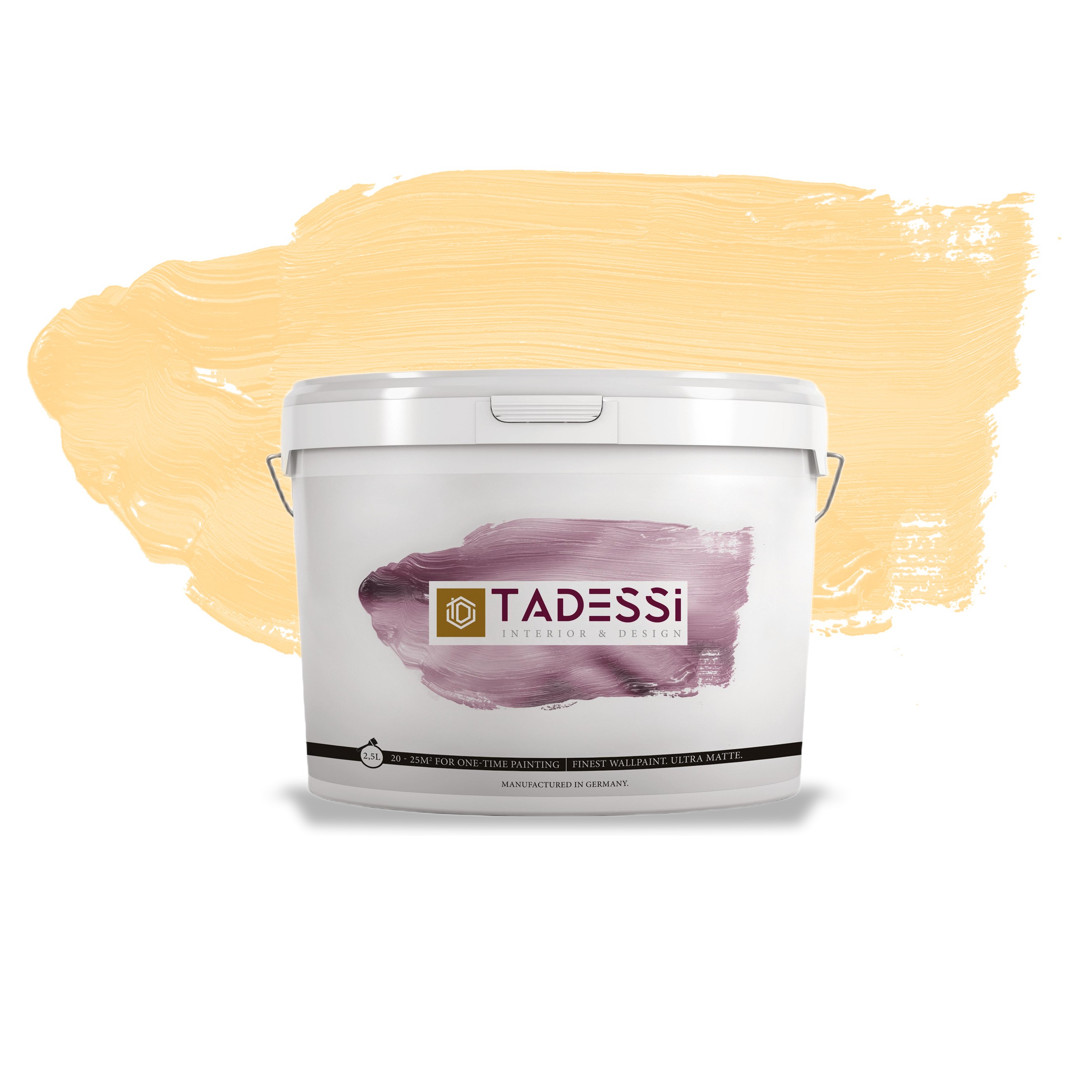 TADESSI Color Vista - Wandfarbe Pastellgelb - Maisgelb - Matte Innenfarbe - Hochwertige Dispersion