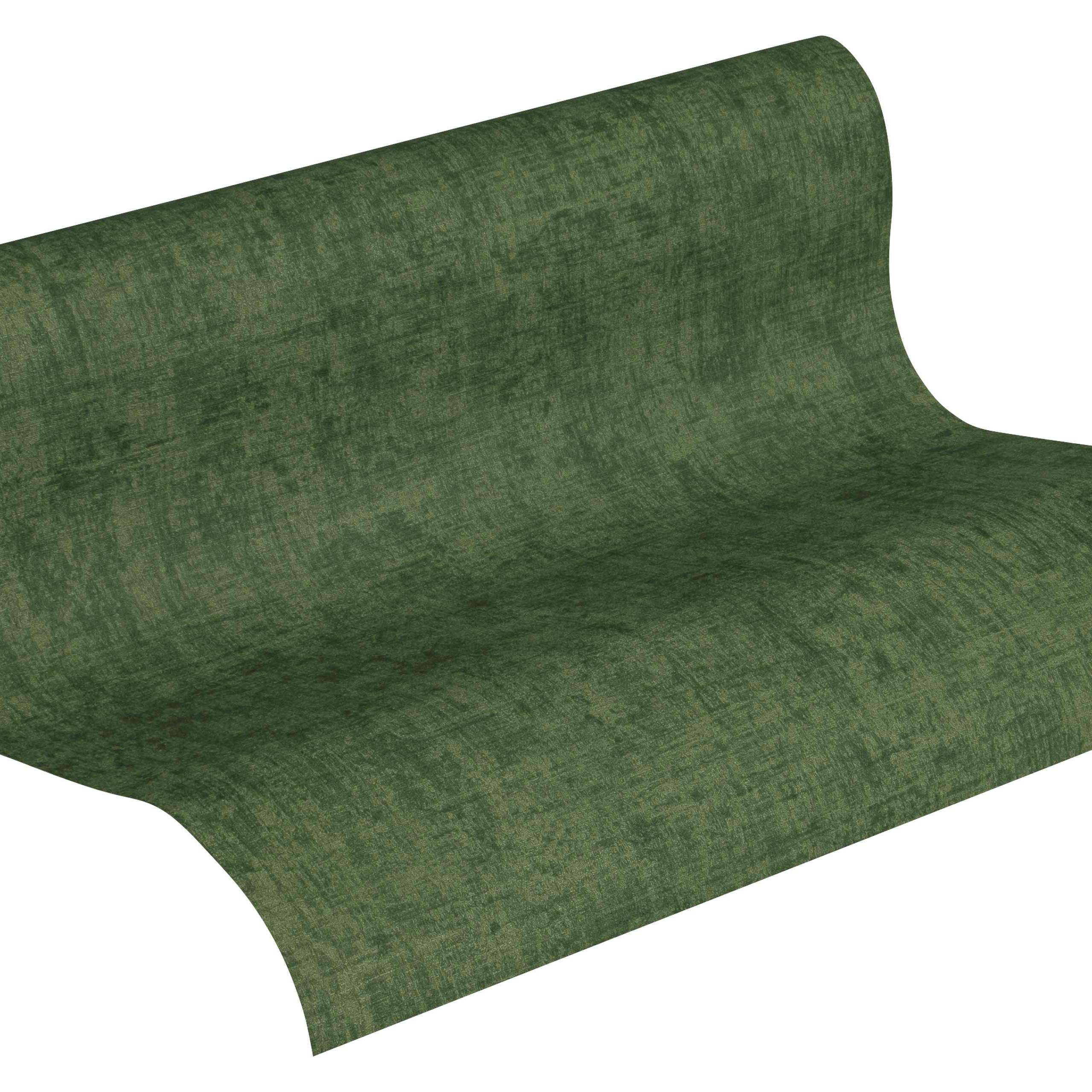 A.S. Creation | Greenery | 373347 | Vliestapete | Einfarbig | Uni | 0.53 x 10.05 m | Grün