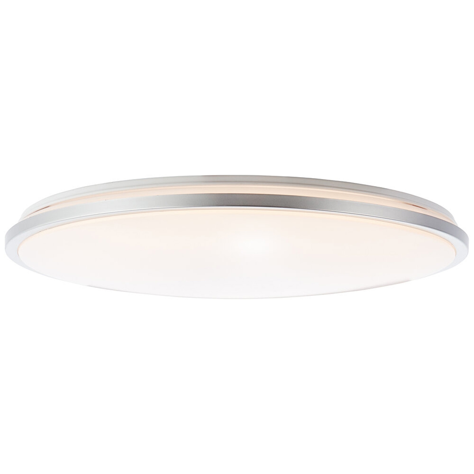 LED Deckenleuchte 7.7 x 48 cm Metallic Kunststoff Deckenlampe Rund Lichtfarbe: Variabel dimmbar