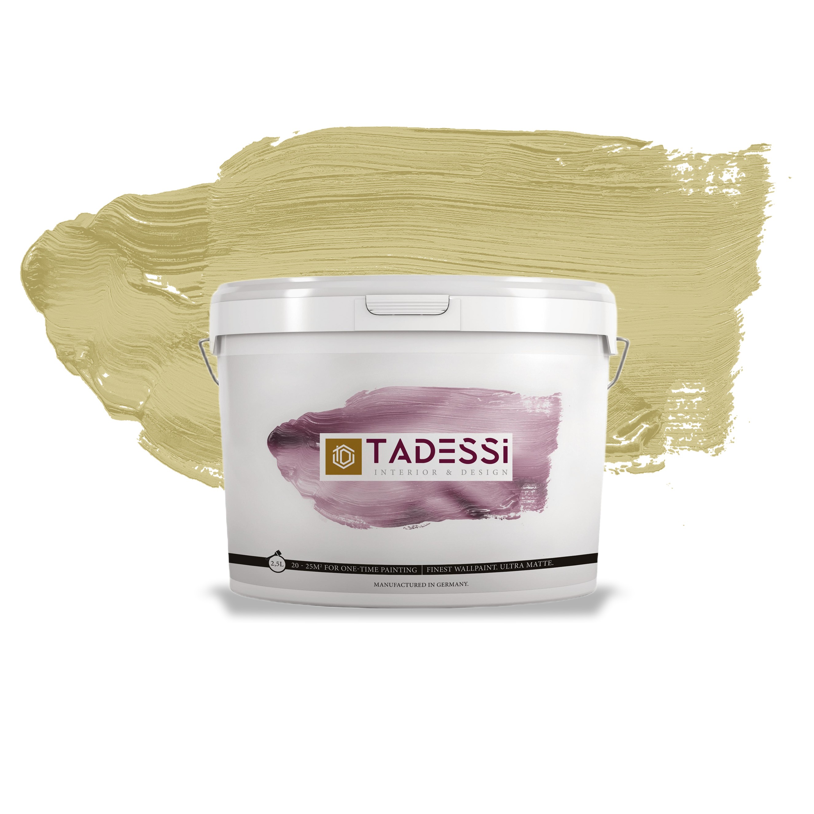 TADESSI Color Vista - Wandfarbe Grün - Sandgrün - Matte Innenfarbe - Hochwertige Dispersionsfarbe