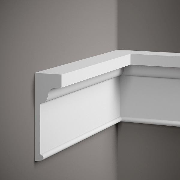 Mardom Wandleiste MDD335 Profoam 54 x 155 x 2000 mm Weiß Zierleiste Dekorleiste