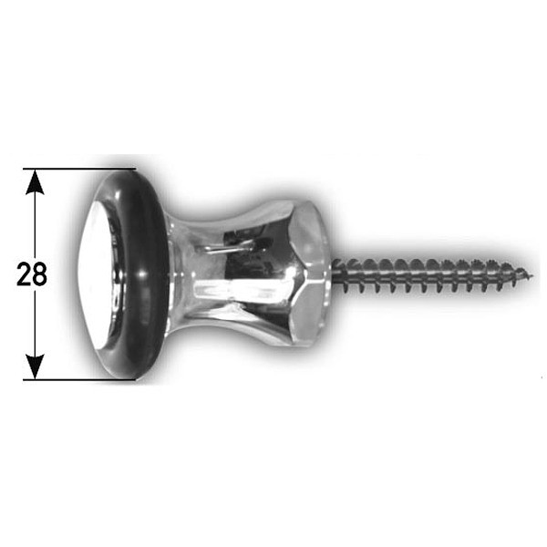 Türstopper, für Bodenmontage, 28 mm Durchmesser