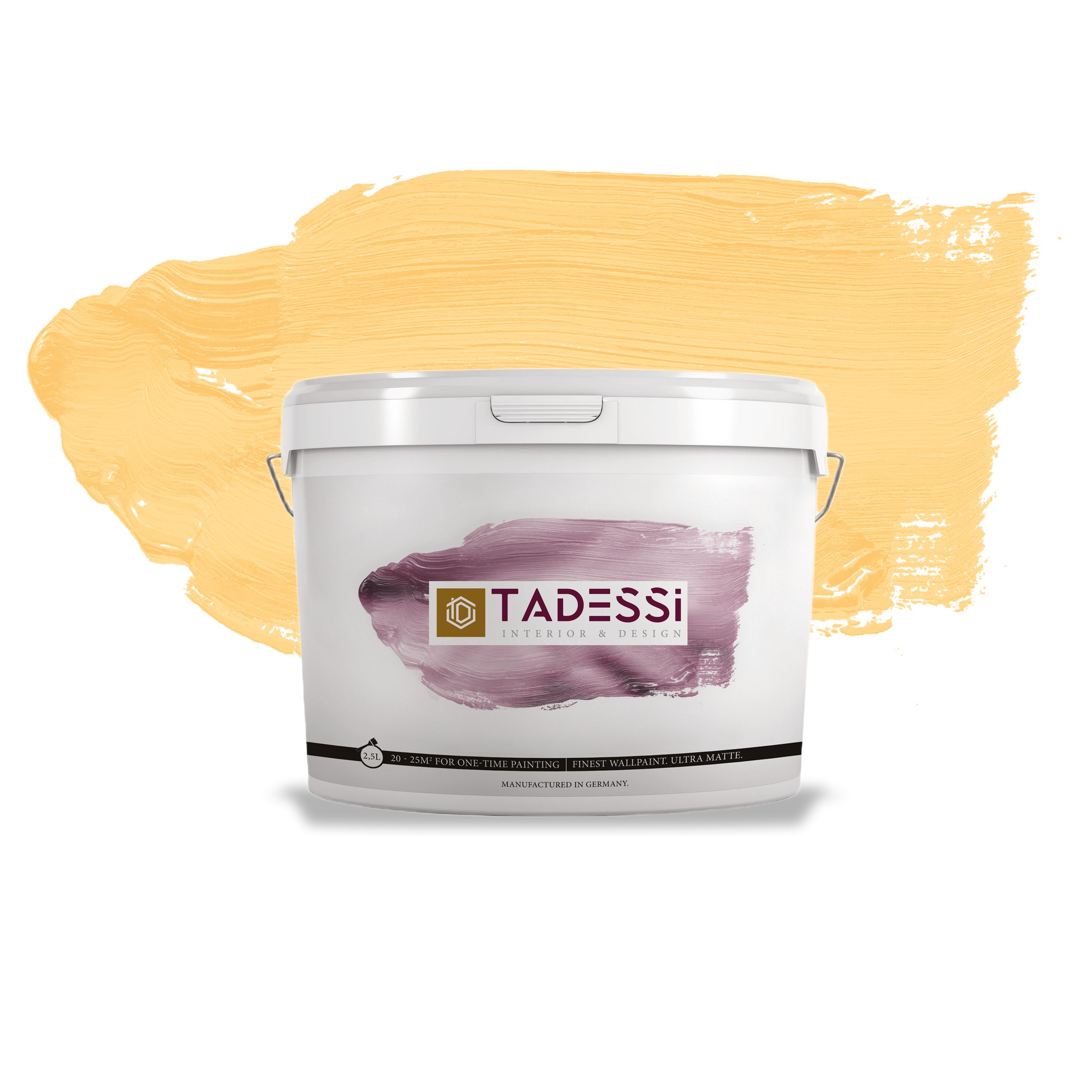 TADESSI Color Vista - Wandfarbe Pastellgelb - Honiggelb - Matte Innenfarbe - Hochwertige Dispersion