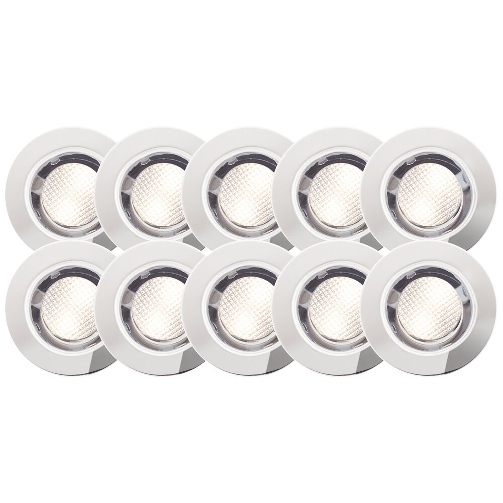 LED Strahler 2.7 x 3 cm Metallic Metall Rund Basic Lichtfarbe: Warmweiß Harmonisch