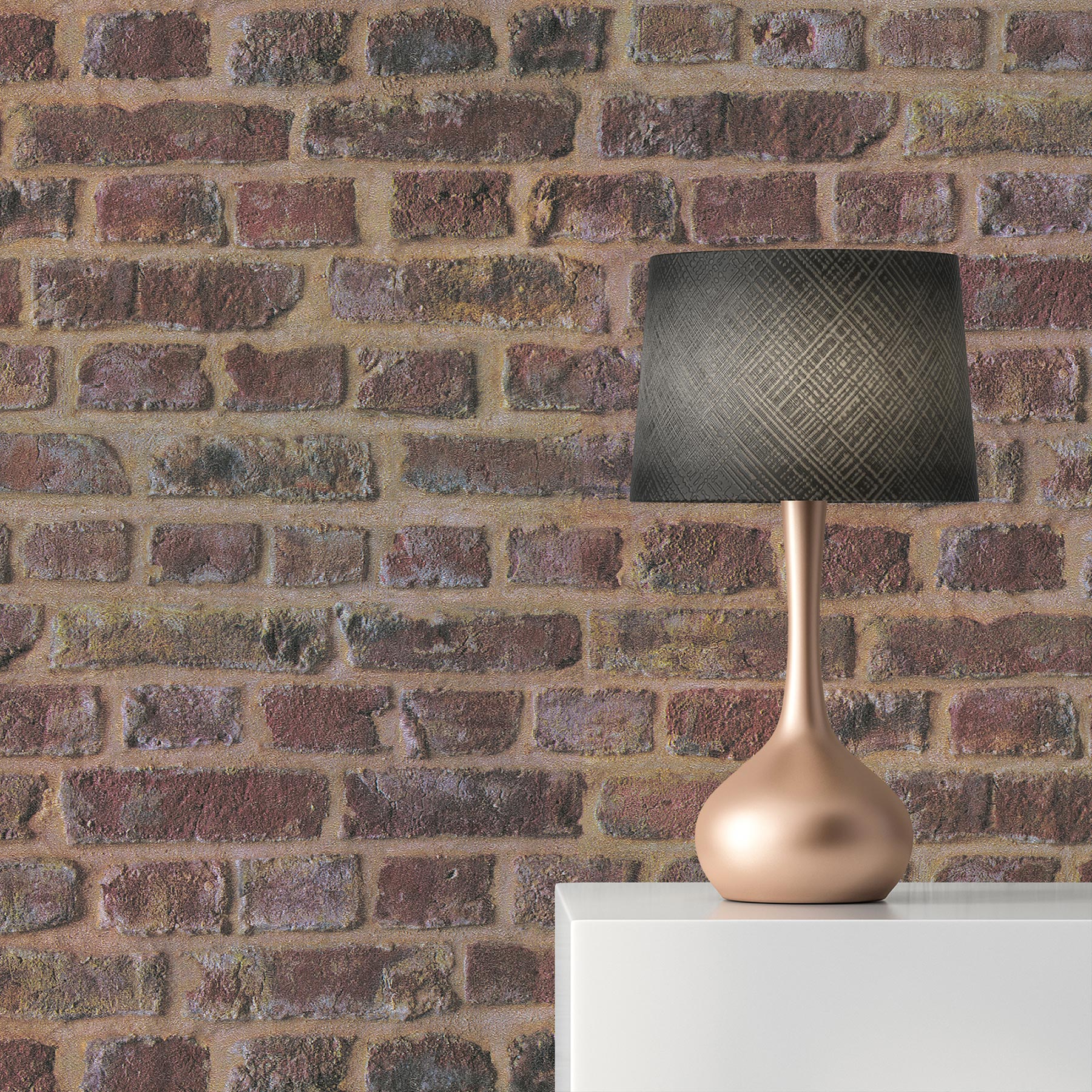 Tapete Stein Tilo M1-No.2882 Vliestapete Braun Rot Steinoptik Steinwand