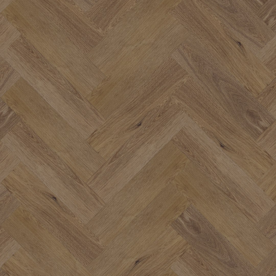 Vinylboden LEGNAR Herringbone Frisco Eiche 592 x 148 x 4.5 mm Klickvinyl Braun NKL33