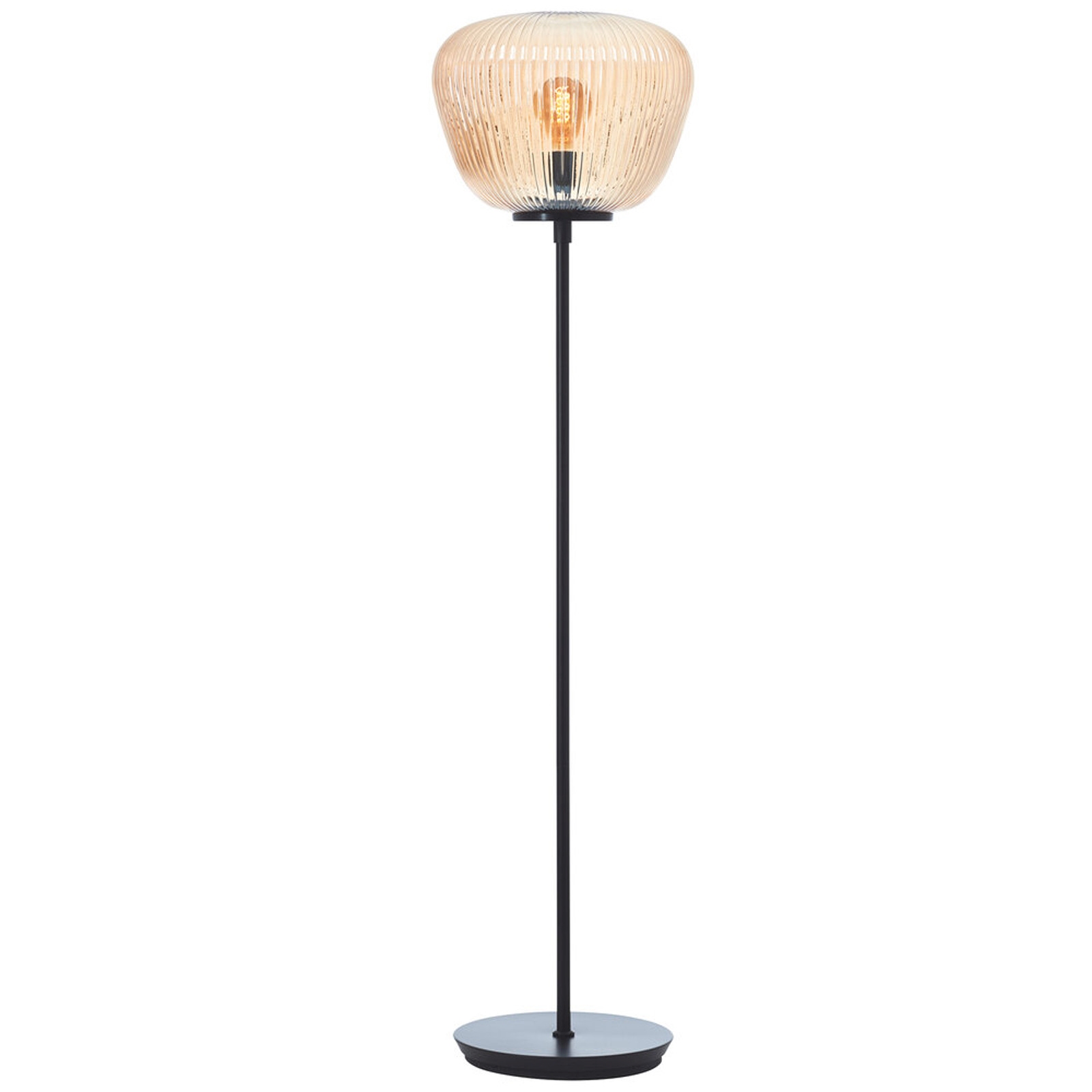 Stehleuchte 140 x 35 cm Braun Metall Stehlampe Modern Harmonisch