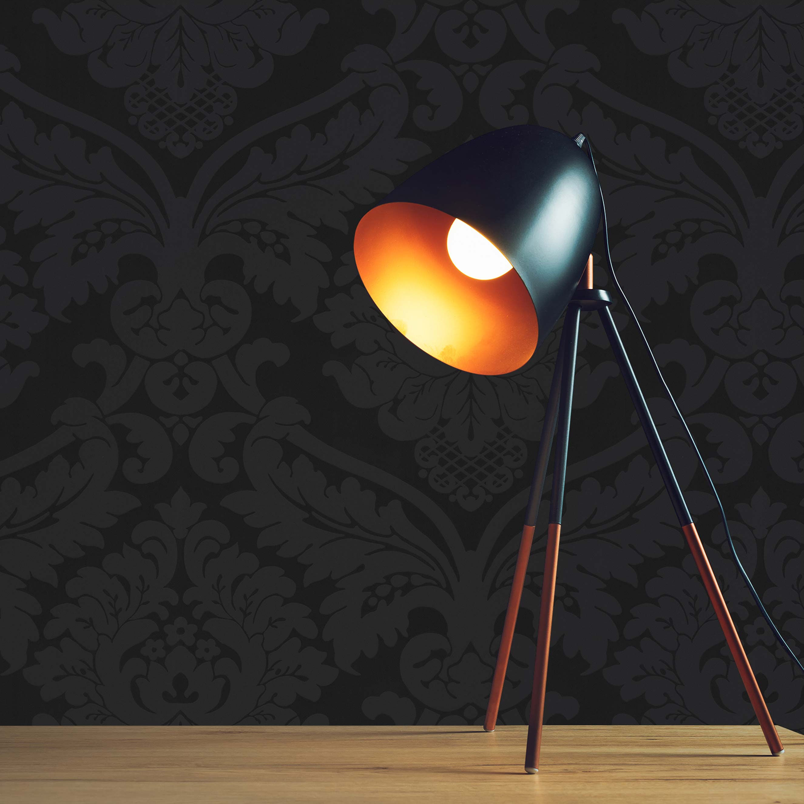 Tapete Barock Gioele M1-No.843 Papiertapete Schwarz Klassiktapete mit Ornamente