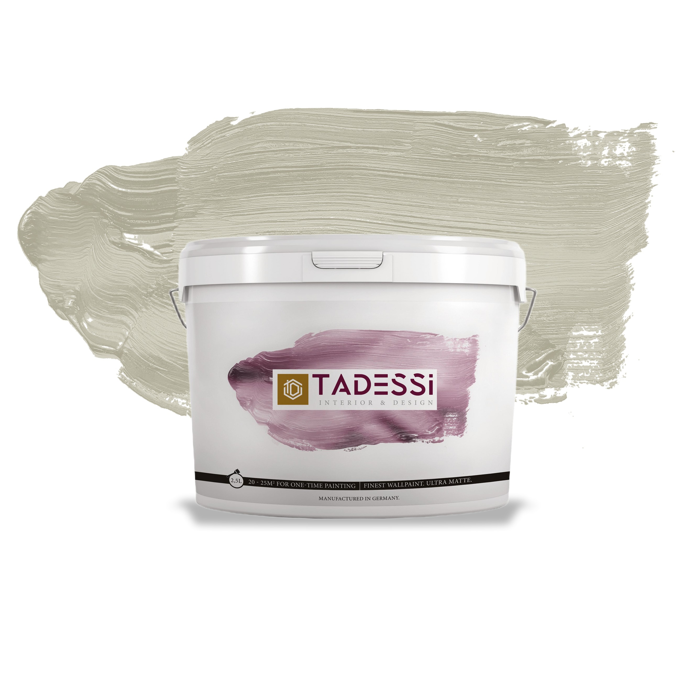TADESSI Color Vista - Wandfarbe Taupe - Pastell Mocha - Hochwertige matte Innenfarbe