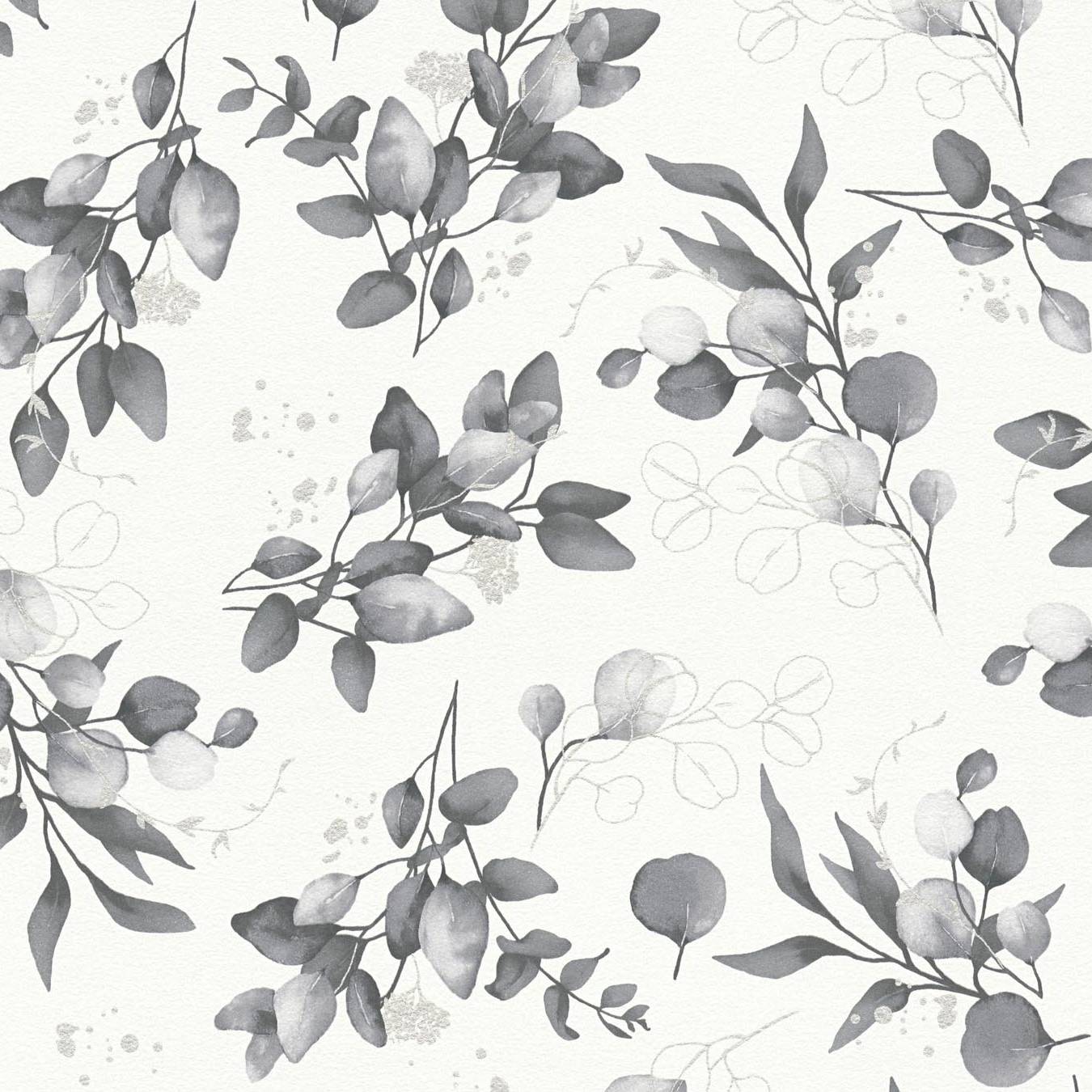 Vliestapete 397686 Weiß Schwarz Blumen Floral Pure Elegance A.S. Creation