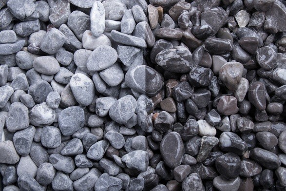 Donaukies 4 - 8 mm Zierkies Quarz Gartengestaltung Kies Grau Garten Deko GSH