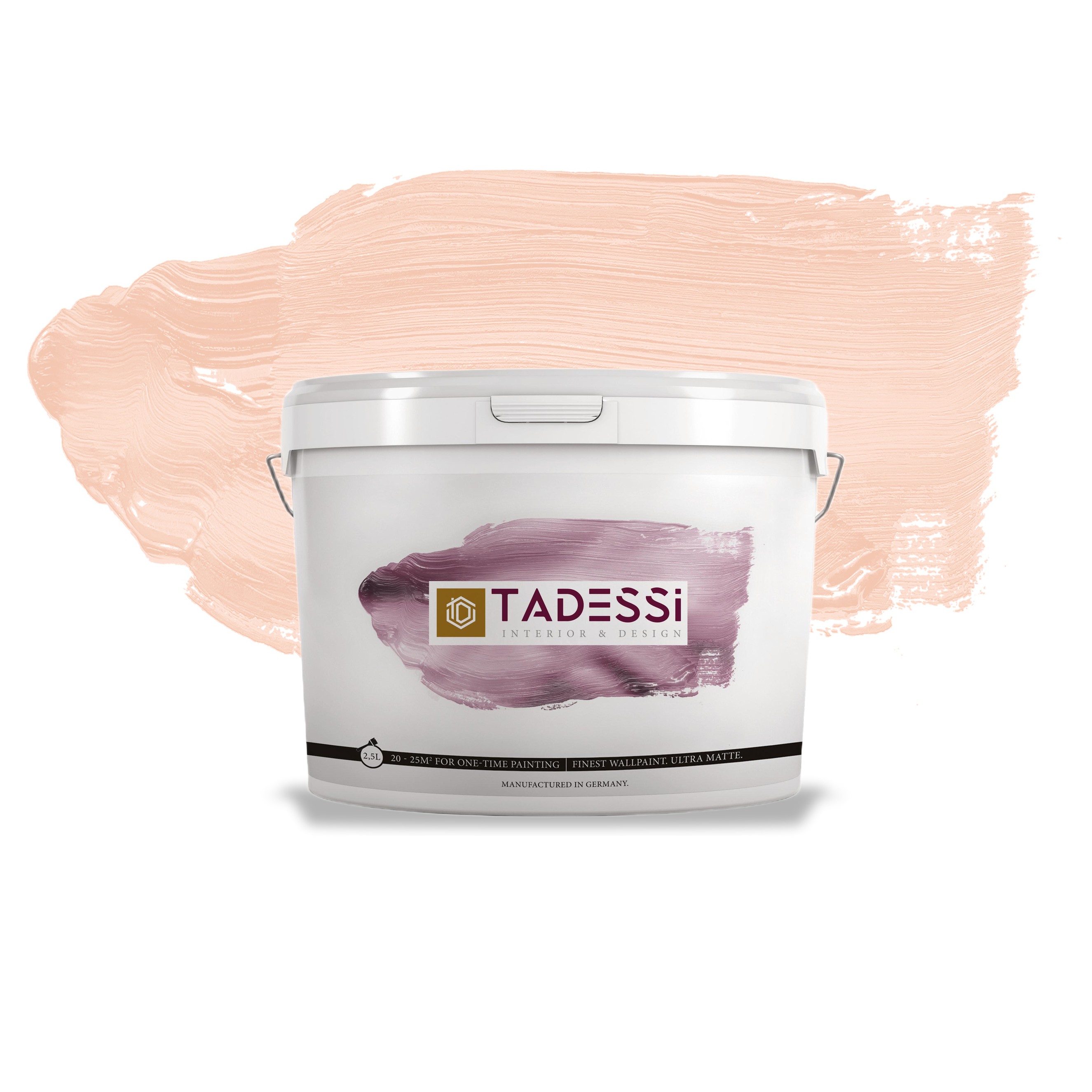TADESSI Color Vista - Wandfarbe Pastell Beige - Rosenquarz - Hochwertige matte Innenfarbe