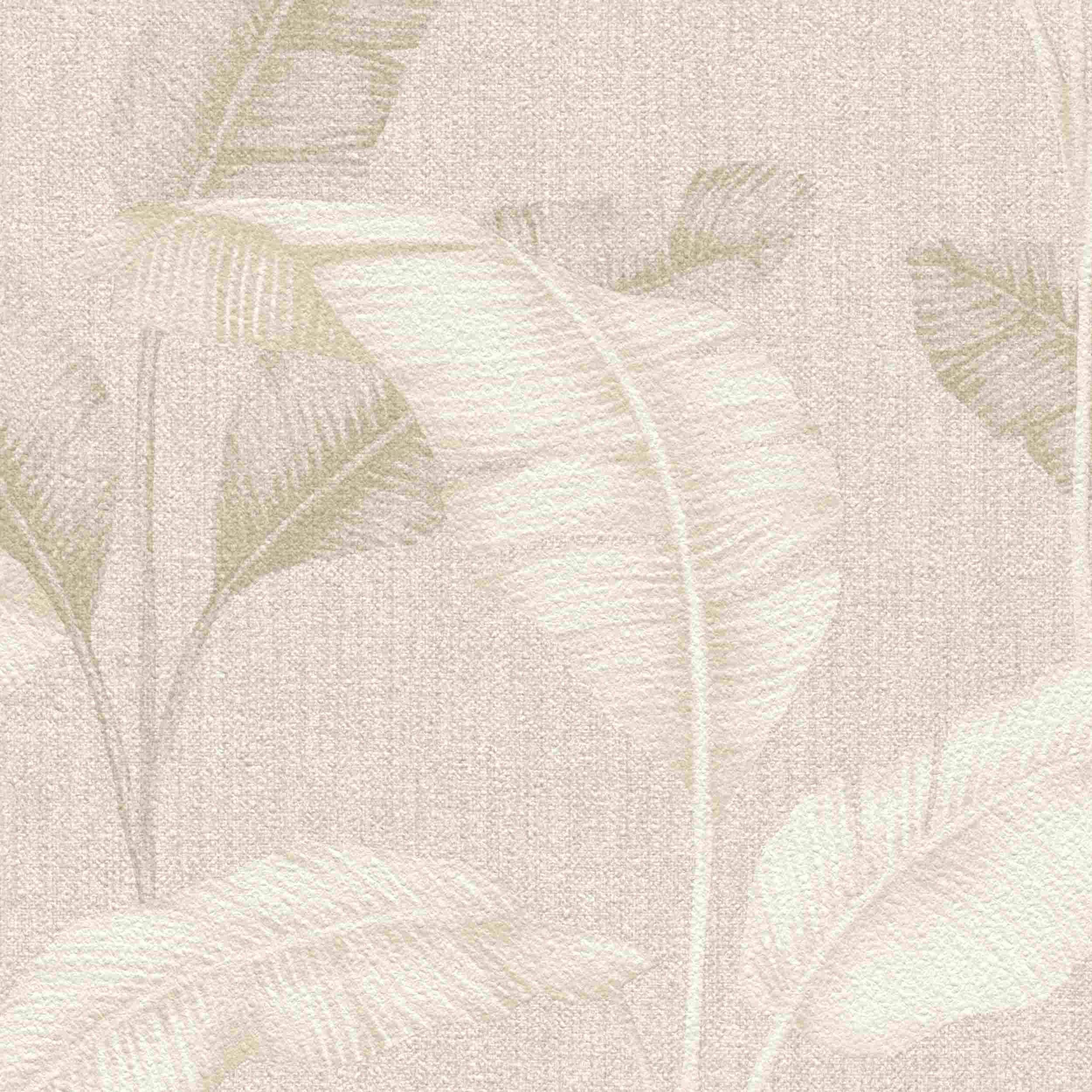 Rasch Papiertapete Selection 200331 | 0.53 x 10.05 m | Botanical Dschungel Beige