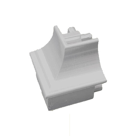 Außenecke für Wandkantenprofil 19 x 22 mm Aluminium Hohlkehlprofil Steckverbindung Zubehör Küberit