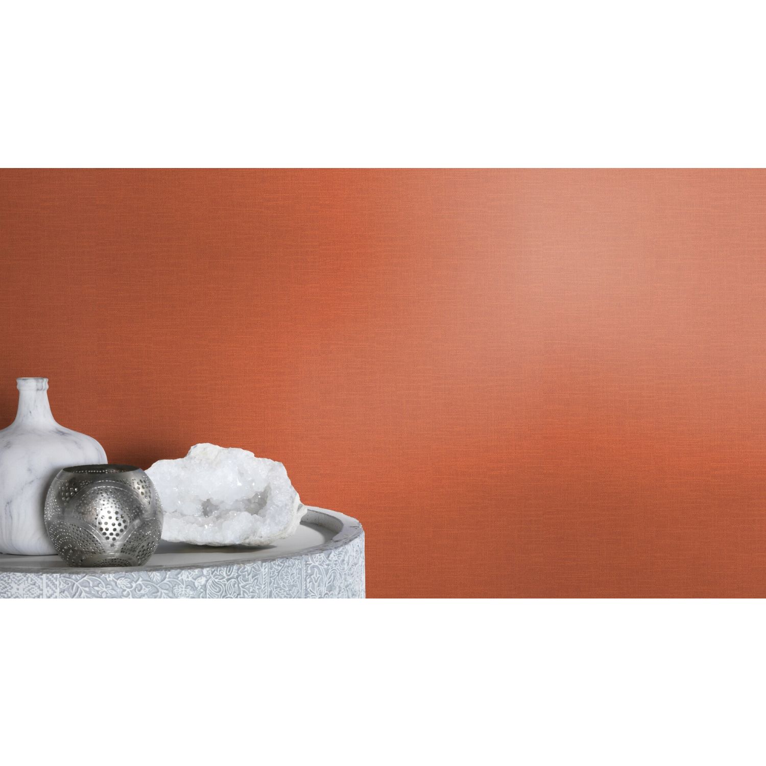 Rasch | Kalahari | 700497 | Vliestapete | Einfarbig | Uni | 0.53 x 10.05 m | Orange