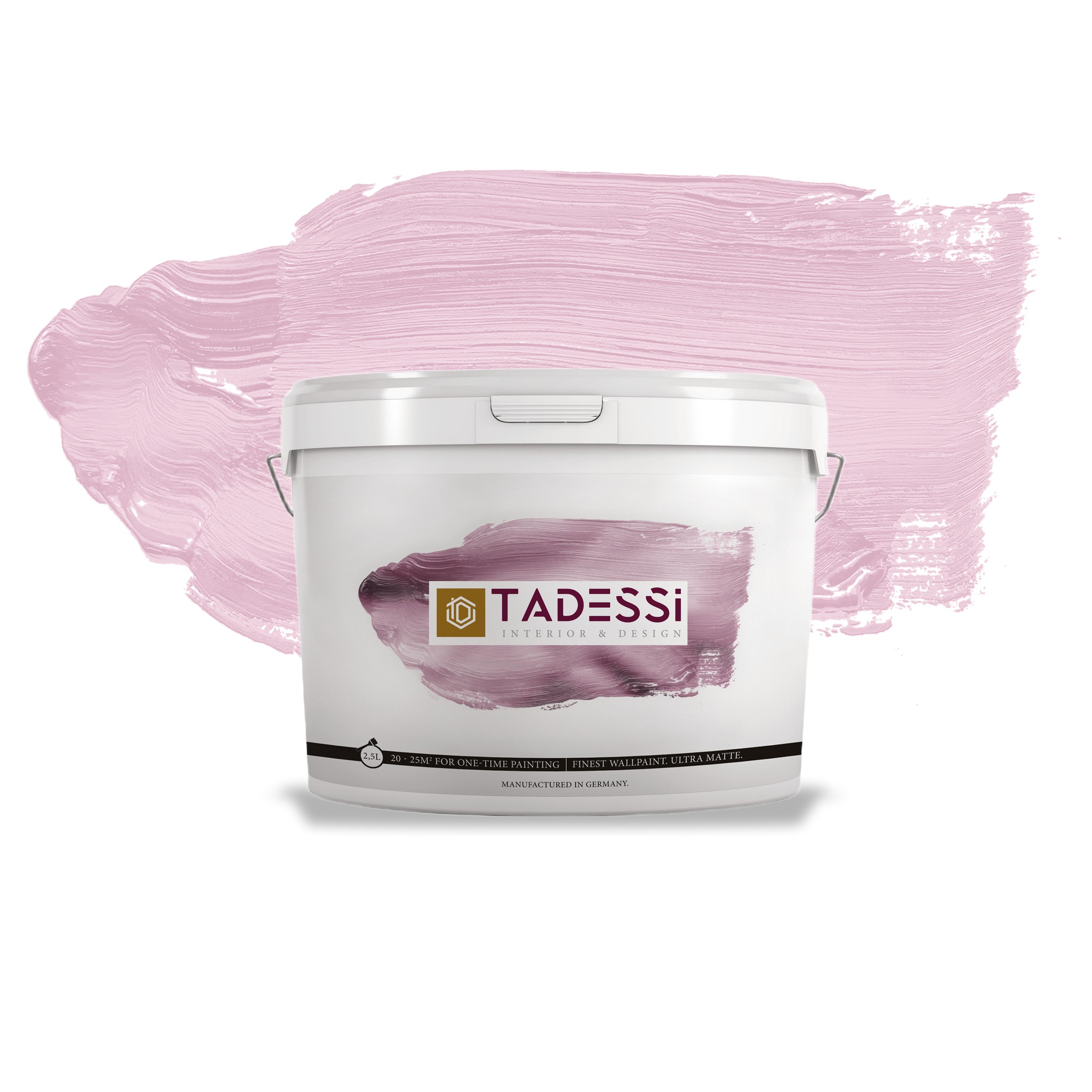 TADESSI Color Vista - Wandfarbe Pastellpink - Altrosa - Matte Innenfarbe - Hochwertige Dispersion