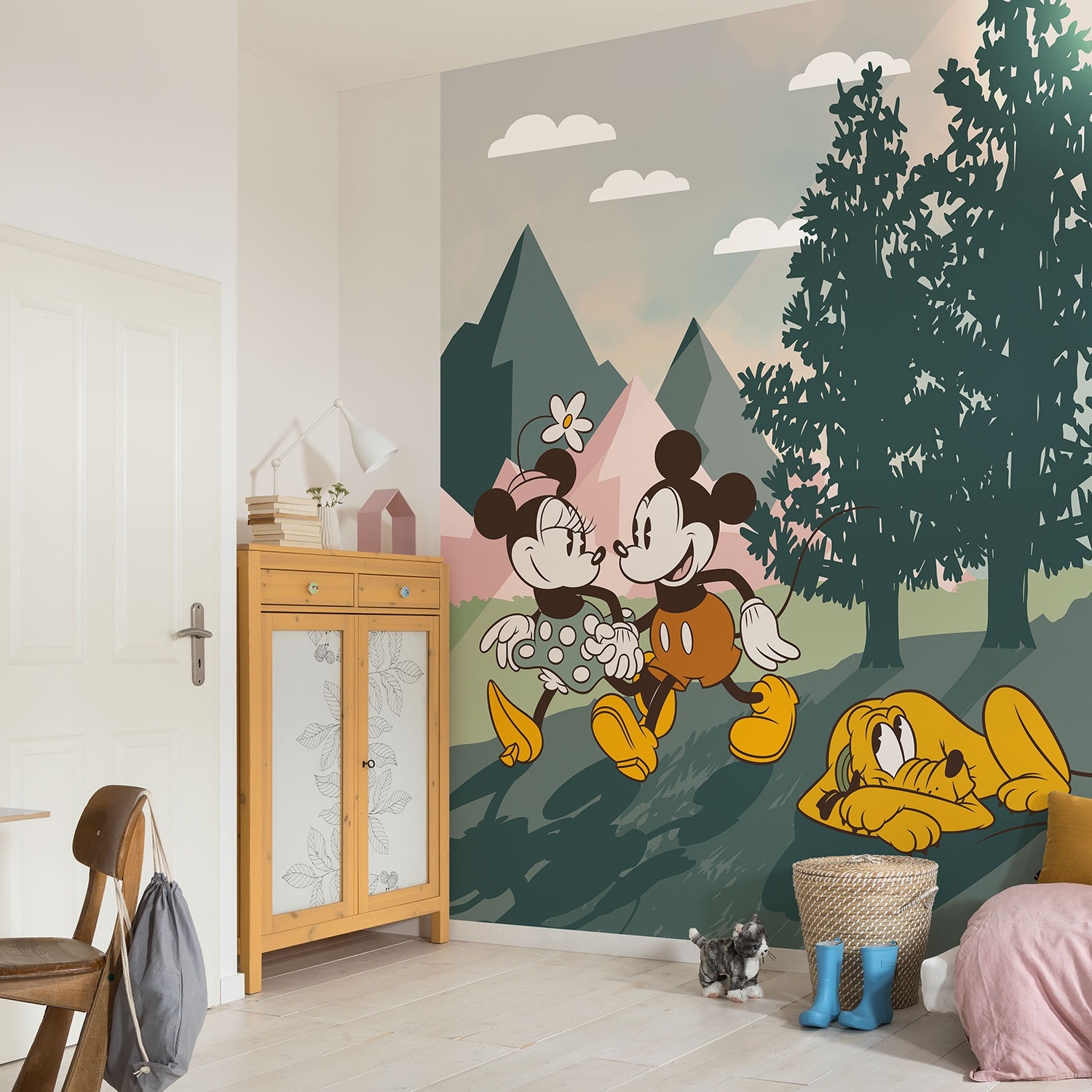 Komar Fototapete Disney Micky & Minnie Embrace Nature 250 x 200 cm Digitaldrucktapete Vlies Goofy
