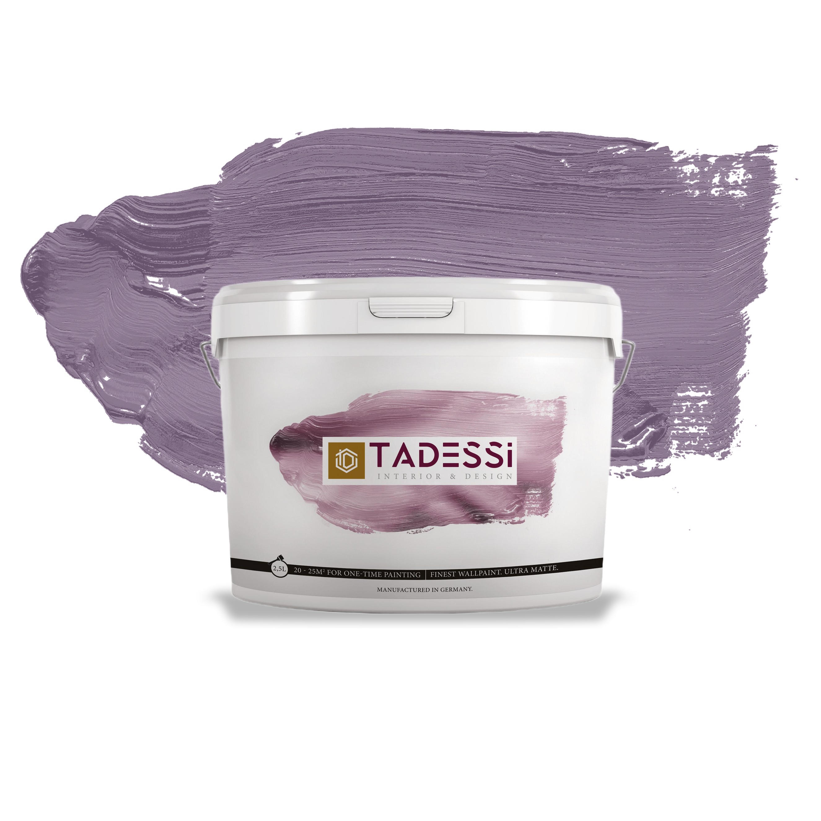 TADESSI Color Vista - Wandfarbe Violett - Dunkellavendel - Matte Innenfarbe - Hochwertige Dispersion