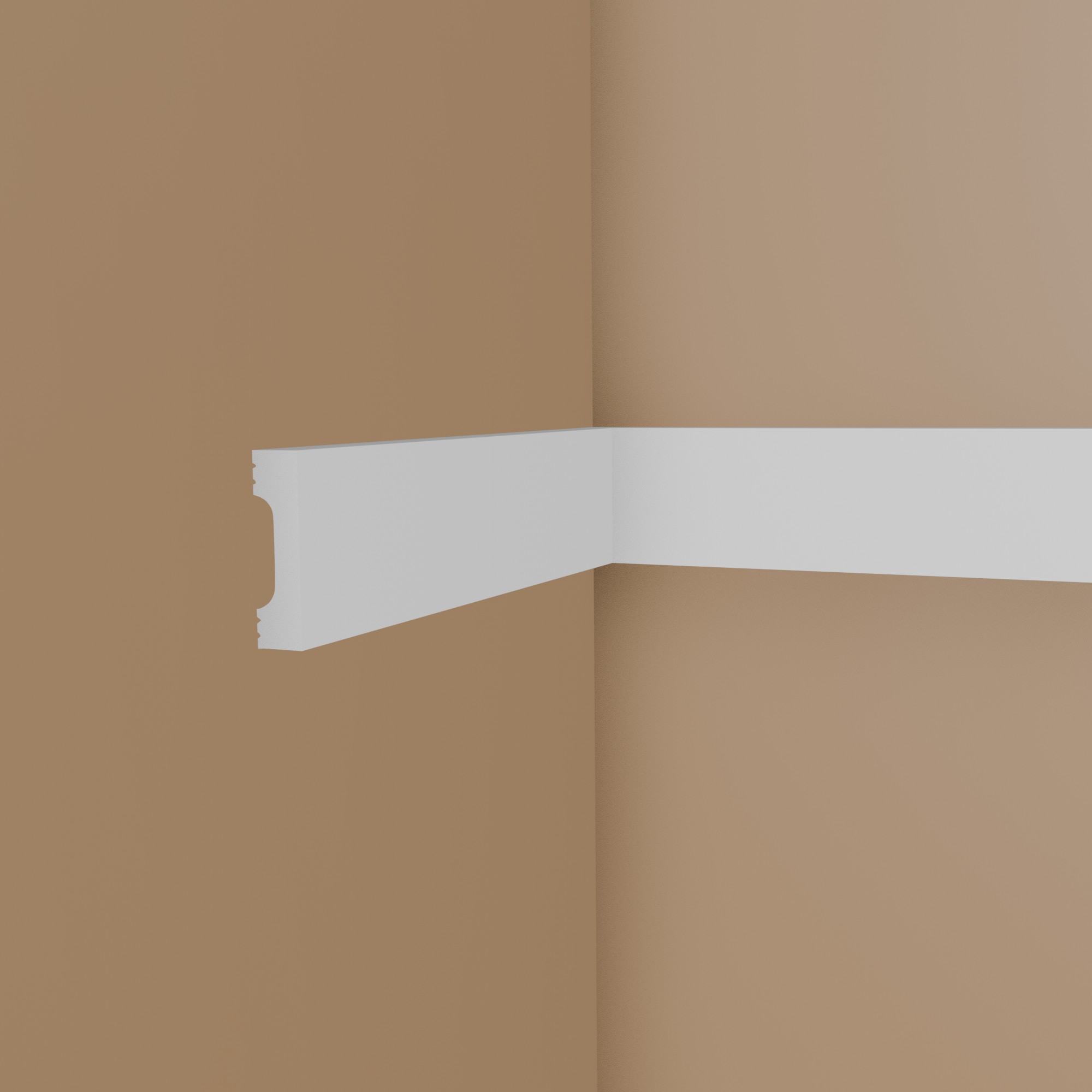 NMC Zierleiste WD5 WALLSTYL Wandleiste 10 x 38 x 2000 mm Polystyrol Weiß