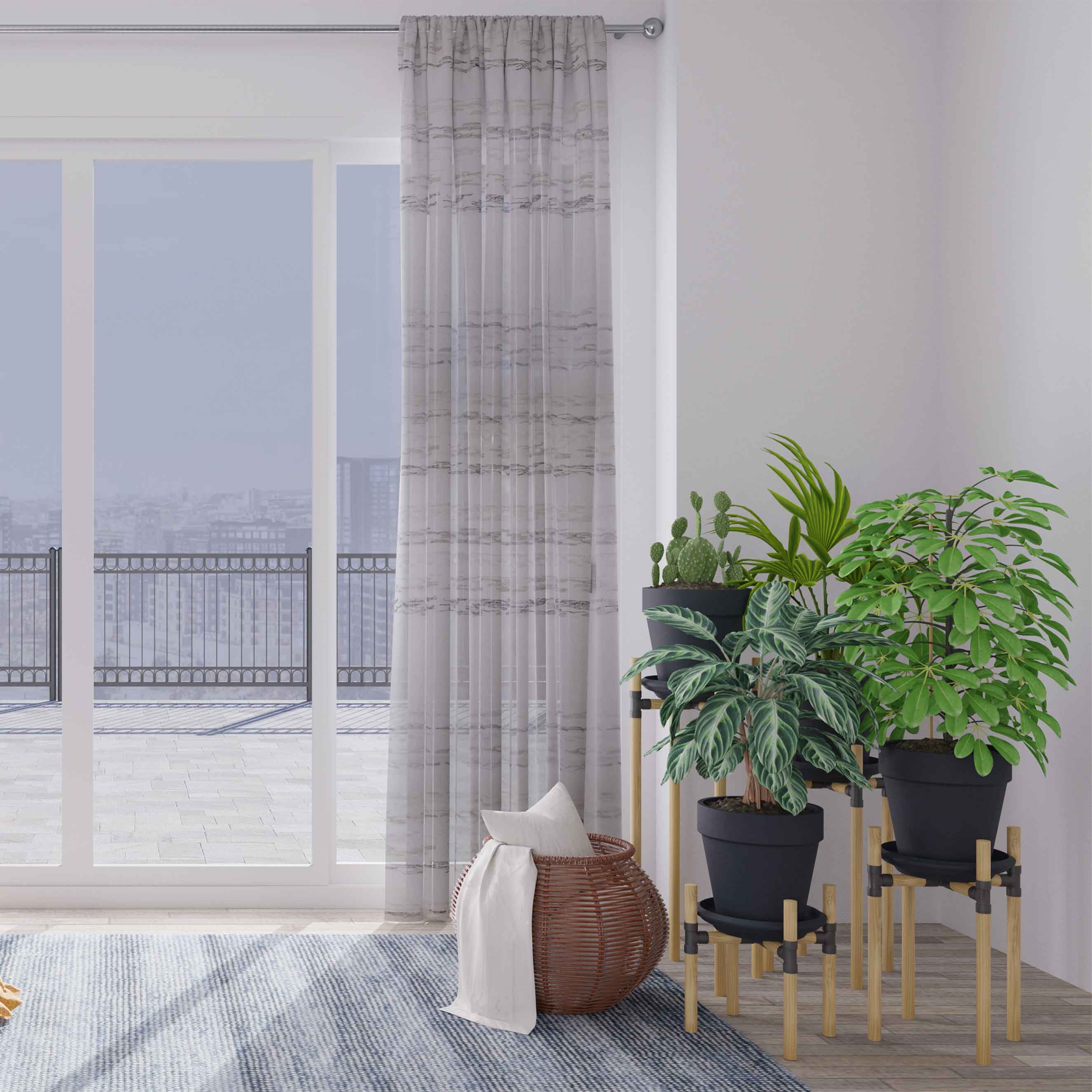 Schlaufenschal Felice V3-No.22 | versch. Farben | Vorhang mit verdeckten Schlaufen | halbtransparent