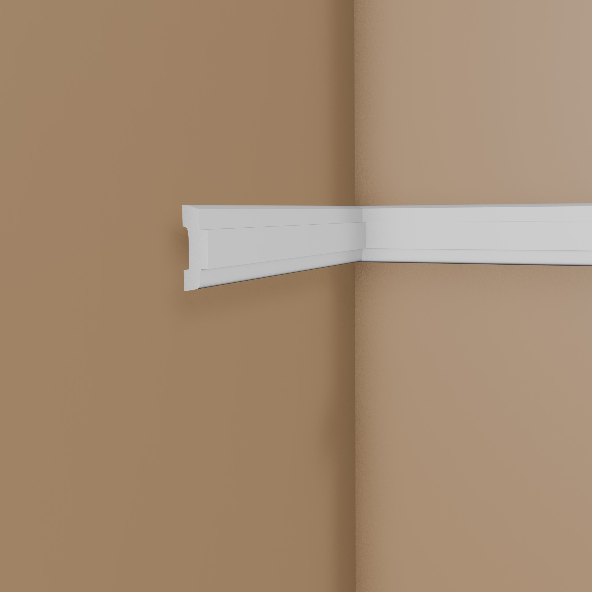 PROVISTON | Zierleiste "NE317" | 15 x 45 x 2000 mm | Weiß | Wandleiste | Wanddekoration | Hochwertig