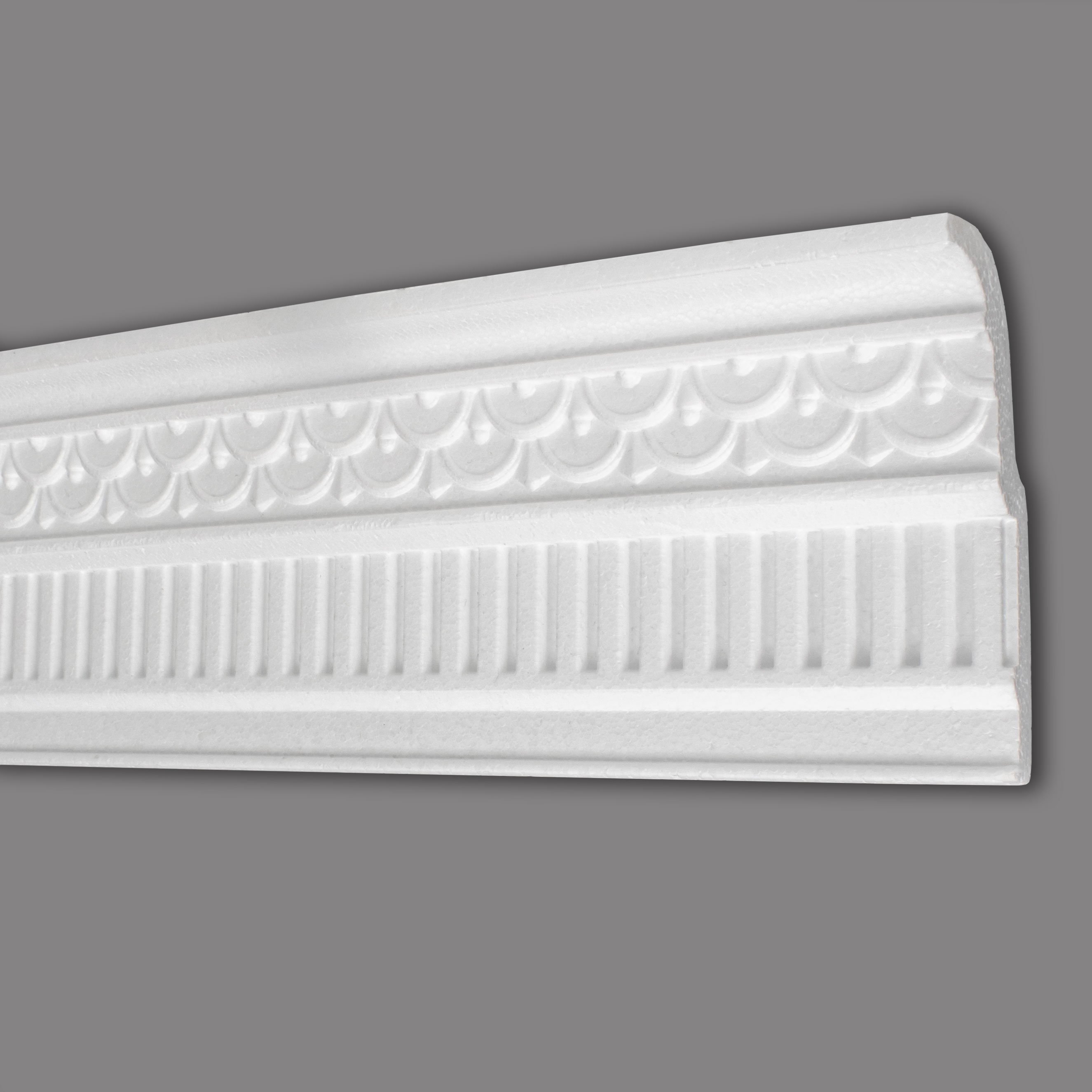 Marbet | Stuckleiste "B-50" | Styropor Deckenleiste | 36 x 99 x 2000 mm | Polystyrol Leiste | Weiß