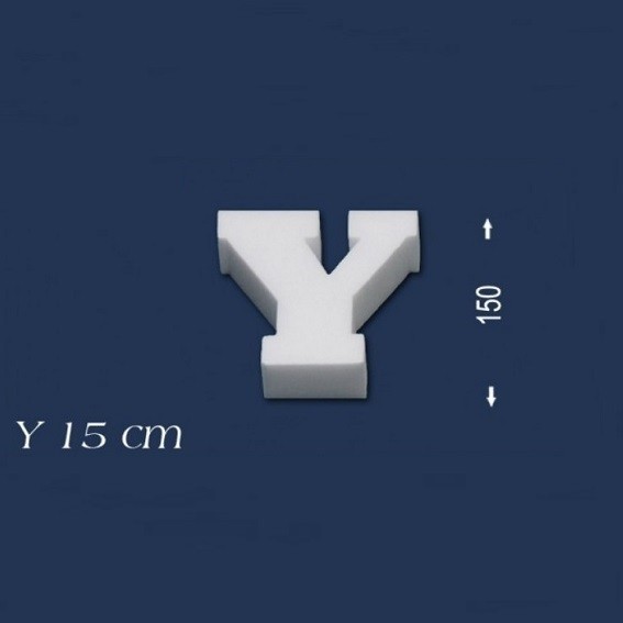 Deko Buchstabe Y 150 mm Styropor Buchstabe 3D Buchstabe Weiß Wiesemann