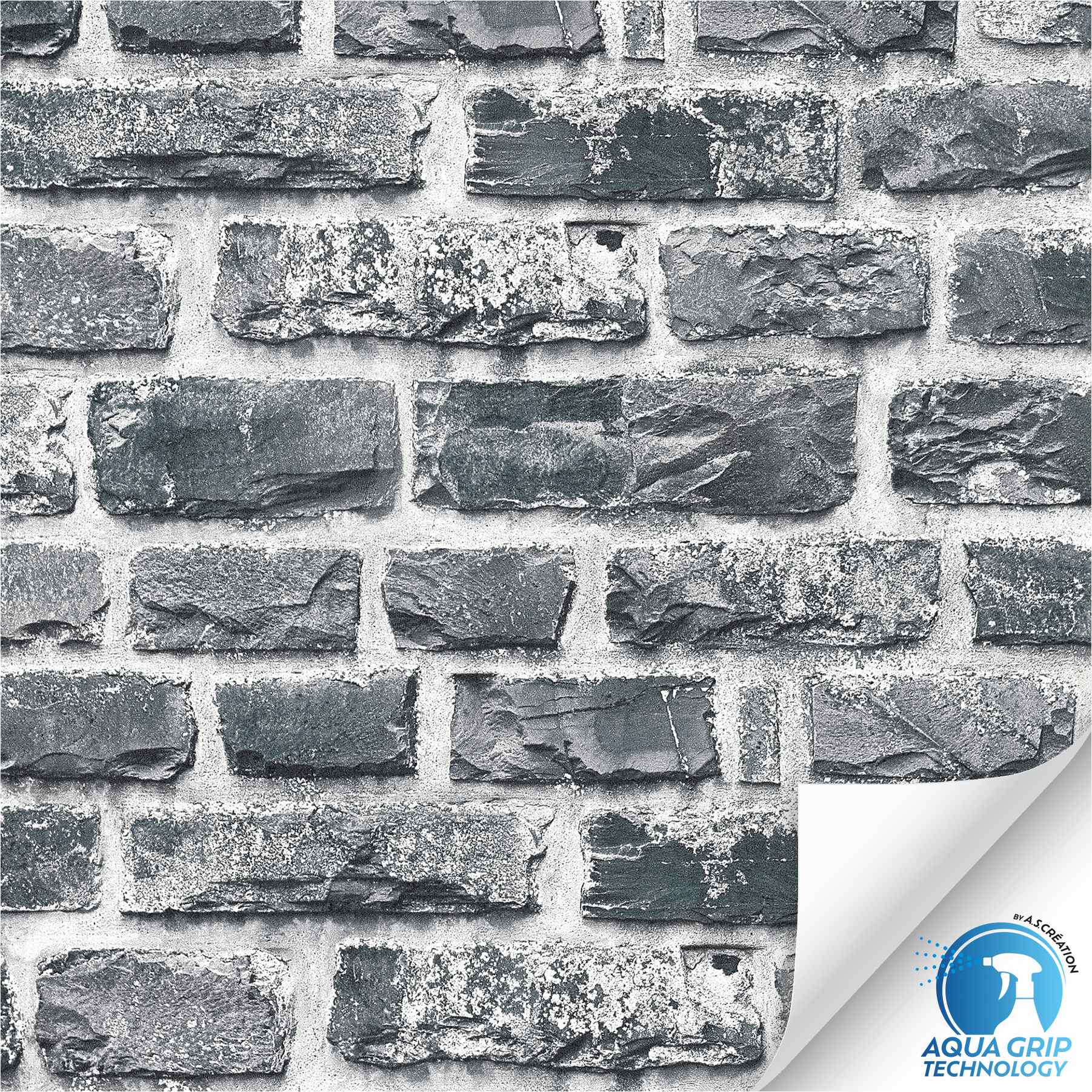 Vliestapete 784571 WOW vorgekleistert Stein Beton Grau A.S. Création