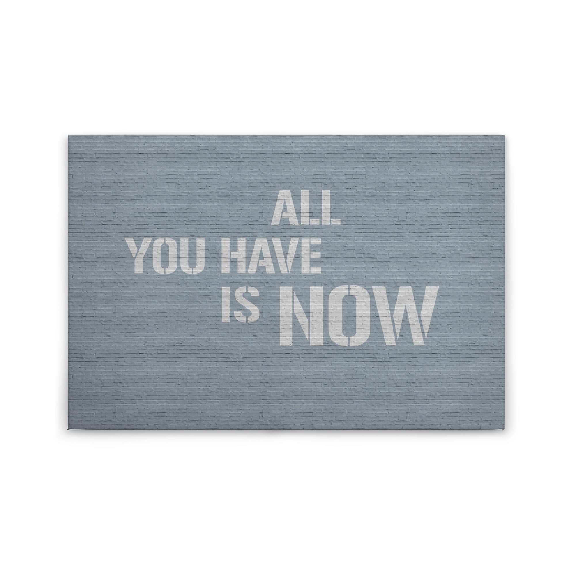 Tadessi Leinwandbild Sprüche Motivation - 60 x 90 cm - M1-No.50169 - Keilrahmen in Grau Blau