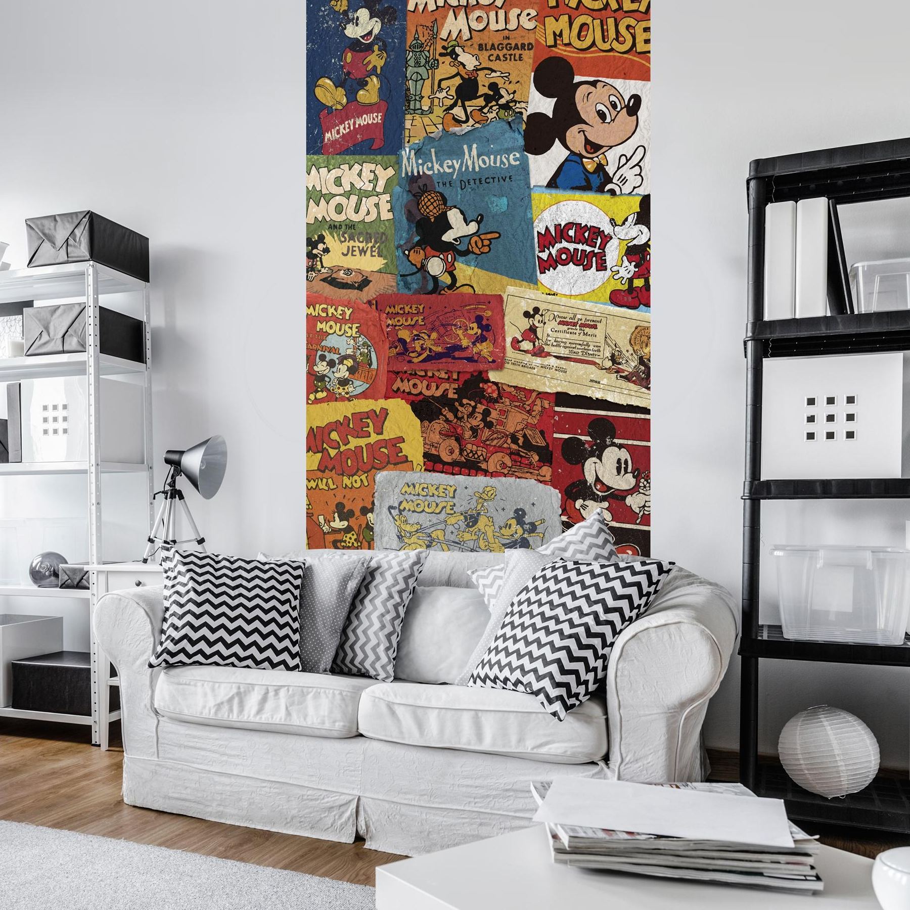 Komar Fototapete Disney Micky Billboard 200 x 120 cm Vlies Micky Retro Micky Maus Plakate