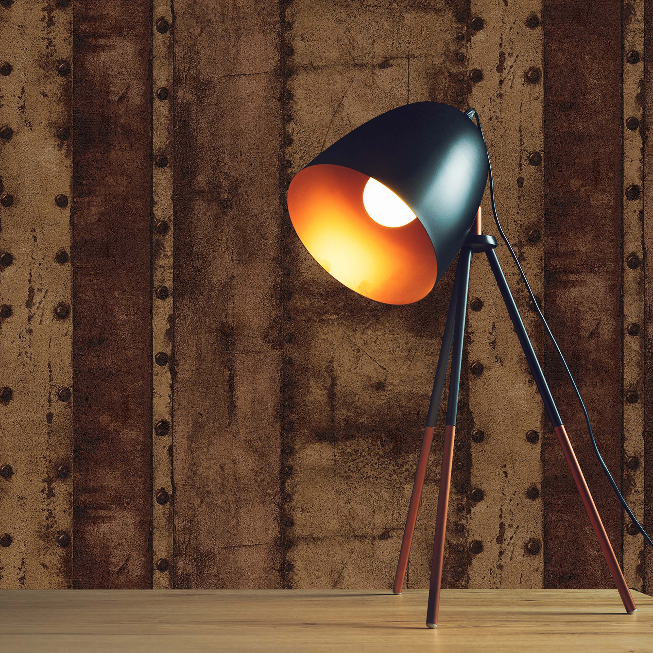 Tapete Urban M1-No.552 Vliestapete Braun Orange Vintagetapete Rostoptik