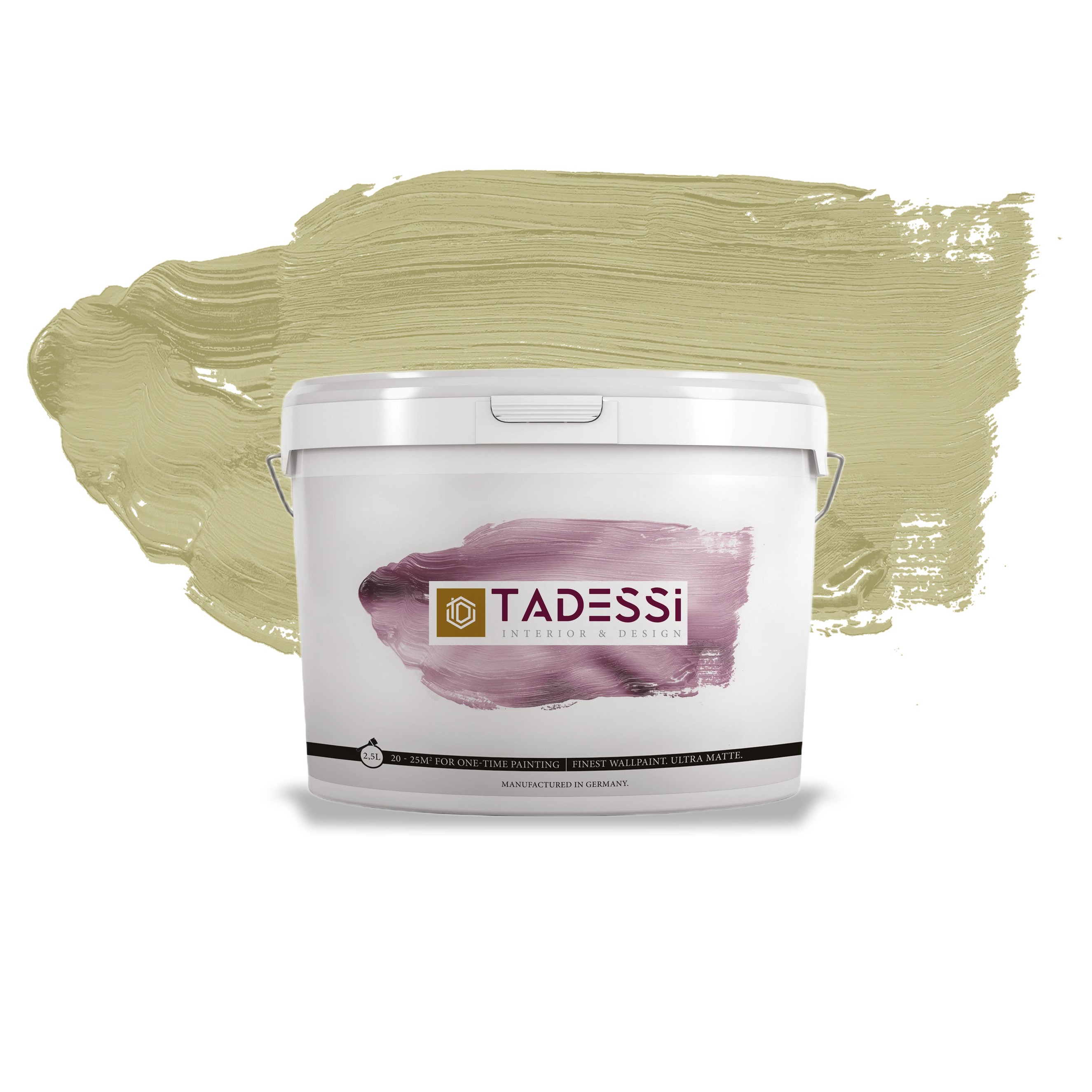 TADESSI Color Vista - Wandfarbe Pastellgrün - Sage Green - Matte Innenfarbe - Hochwertige Dispersion