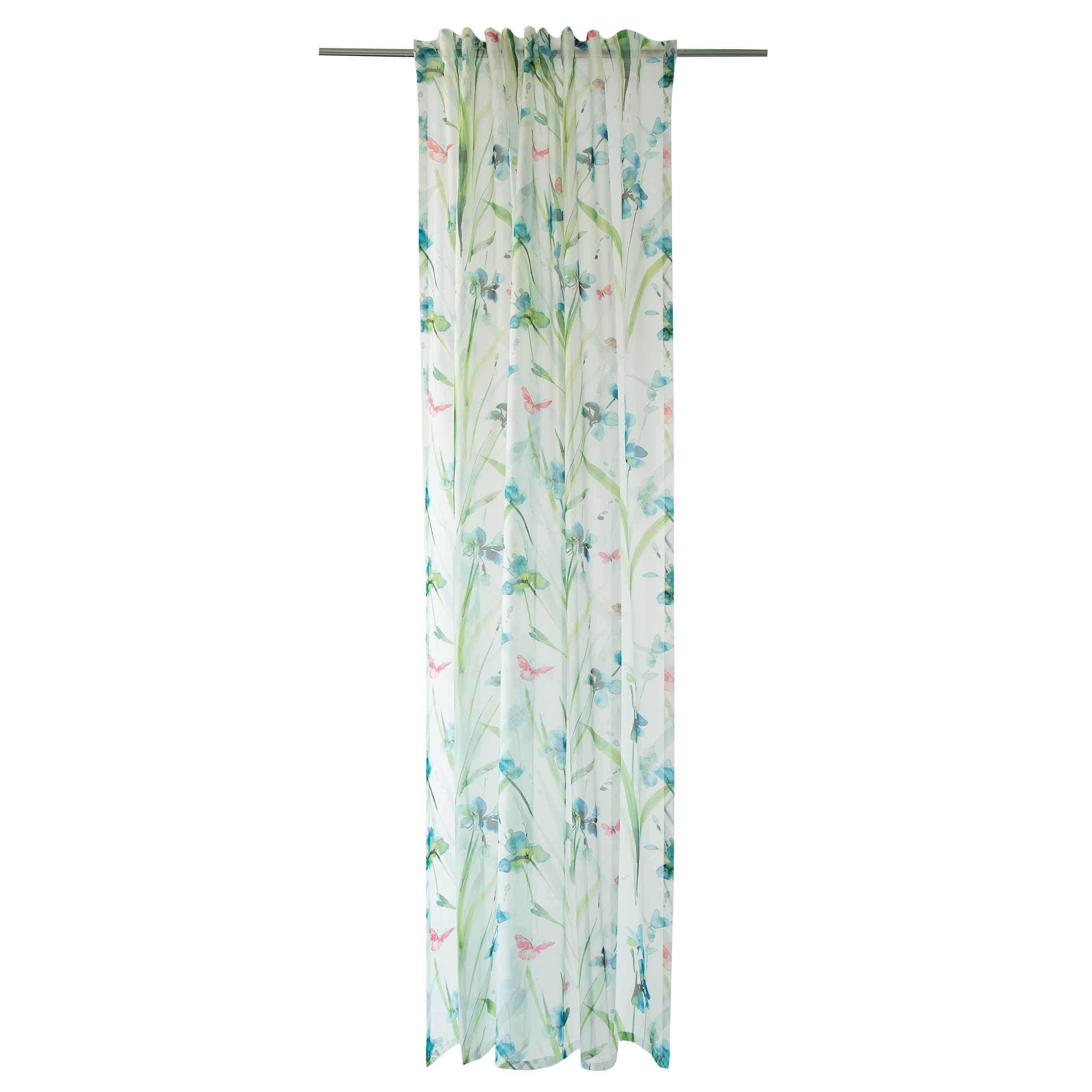 Schlaufenschal Giuseppina V3-No.26 | Bunt | Vorhang mit verdeckten Schlaufen | halbtransparent