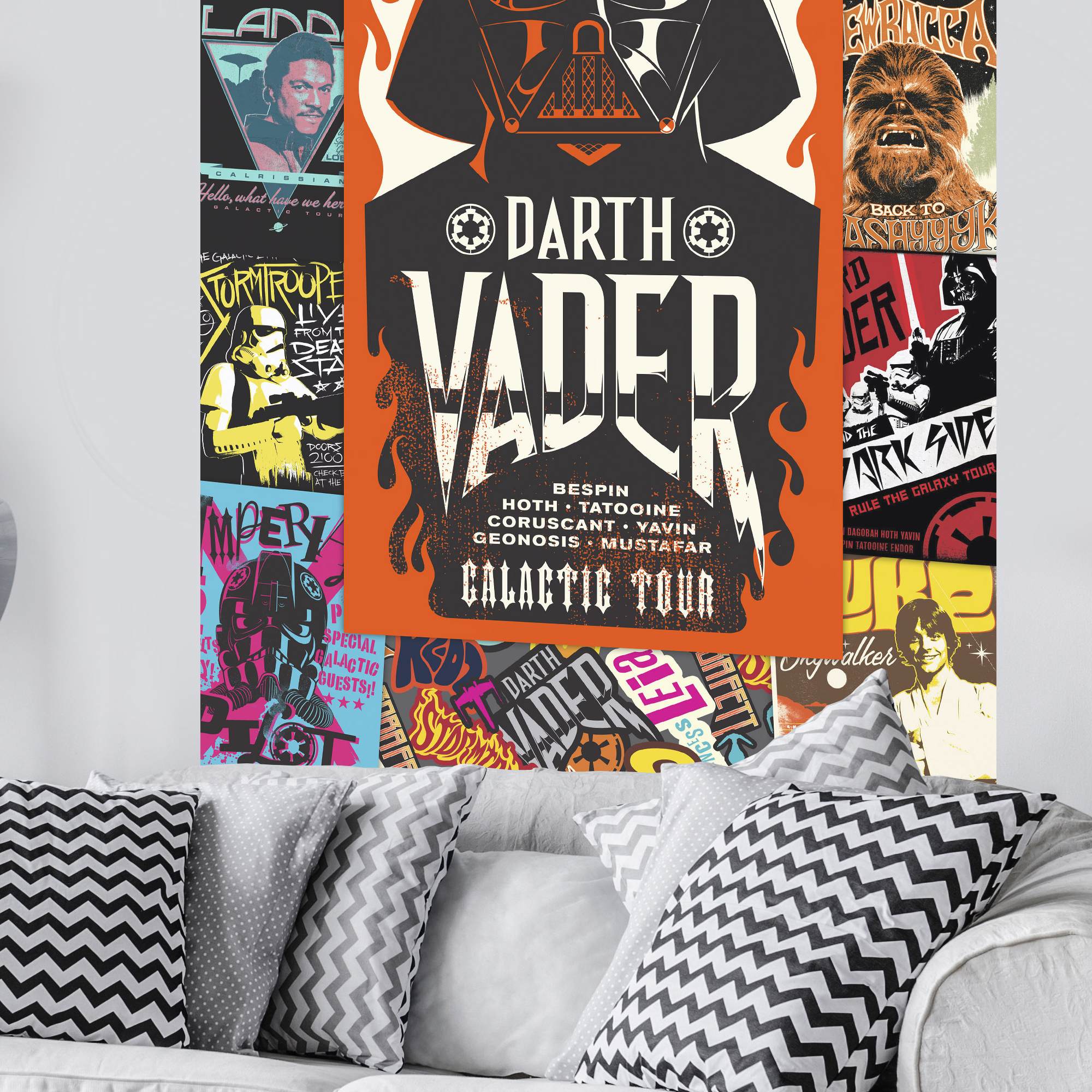 Komar Fototapete Star Wars Rock On Posters 200 x 120 cm Vlies Krieger der Sterne Comic Design