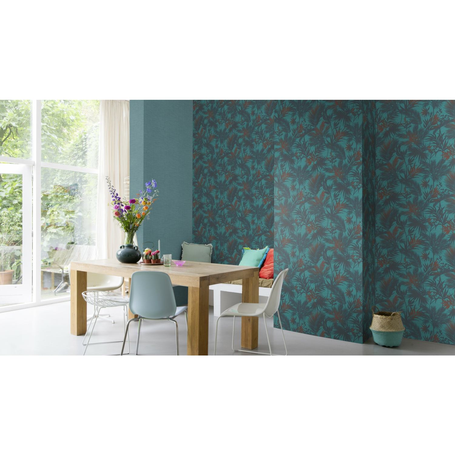 Rasch | Kalahari | 700473 | Vliestapete | Einfarbig | Uni | 0.53 x 10.05 m | Blau