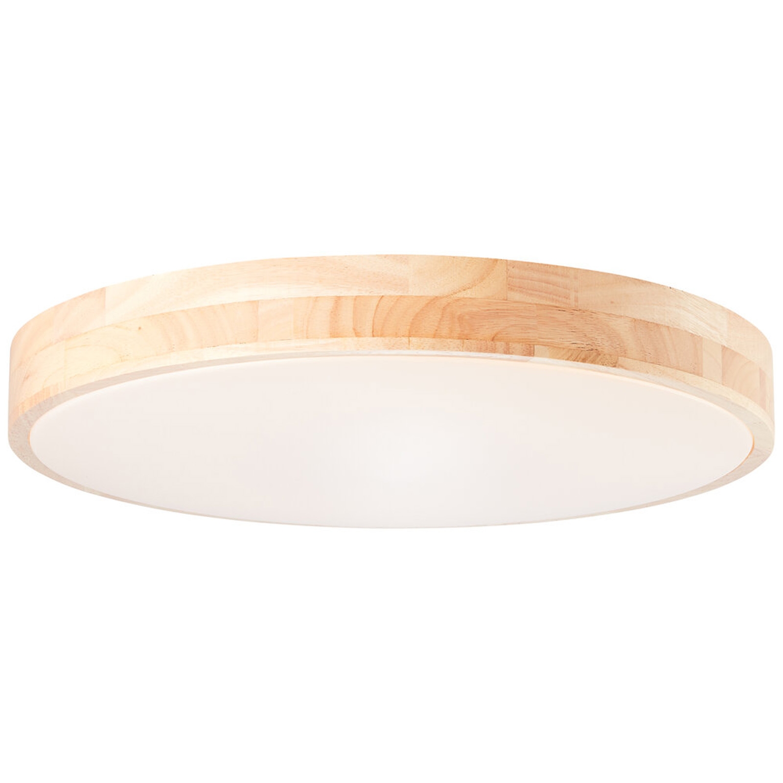 LED Deckenleuchte 8 x 50 cm Braun Holz Deckenlampe Rund Boho Basic Lichtfarbe: Variabel dimmbar