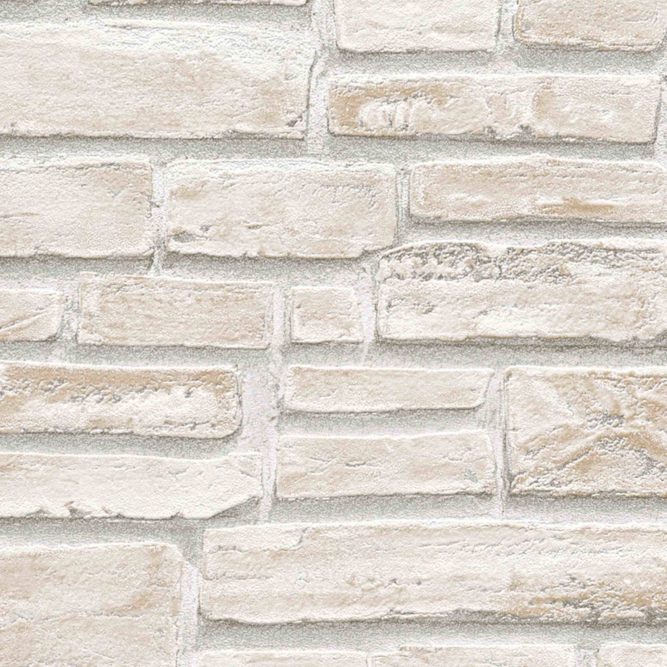 A.S. Creation | Decora Natur 3 | 662125 | Papiertapete | Steinoptik | 0.53 x 10.05 m | Weiß