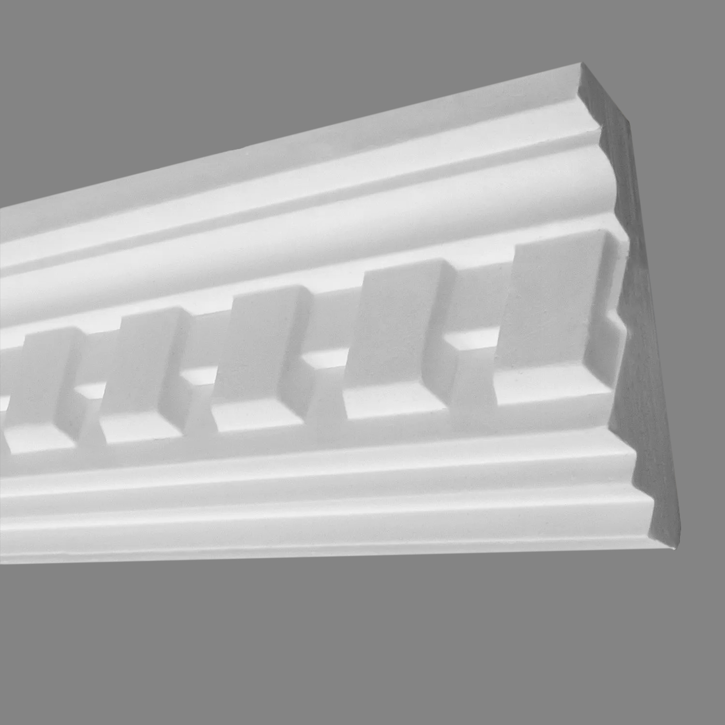 PROVISTON | Gipsleiste Freiburg | Echter Gipsstuck | 55 x 55 x 1165 mm | Stuckleisten aus Gips