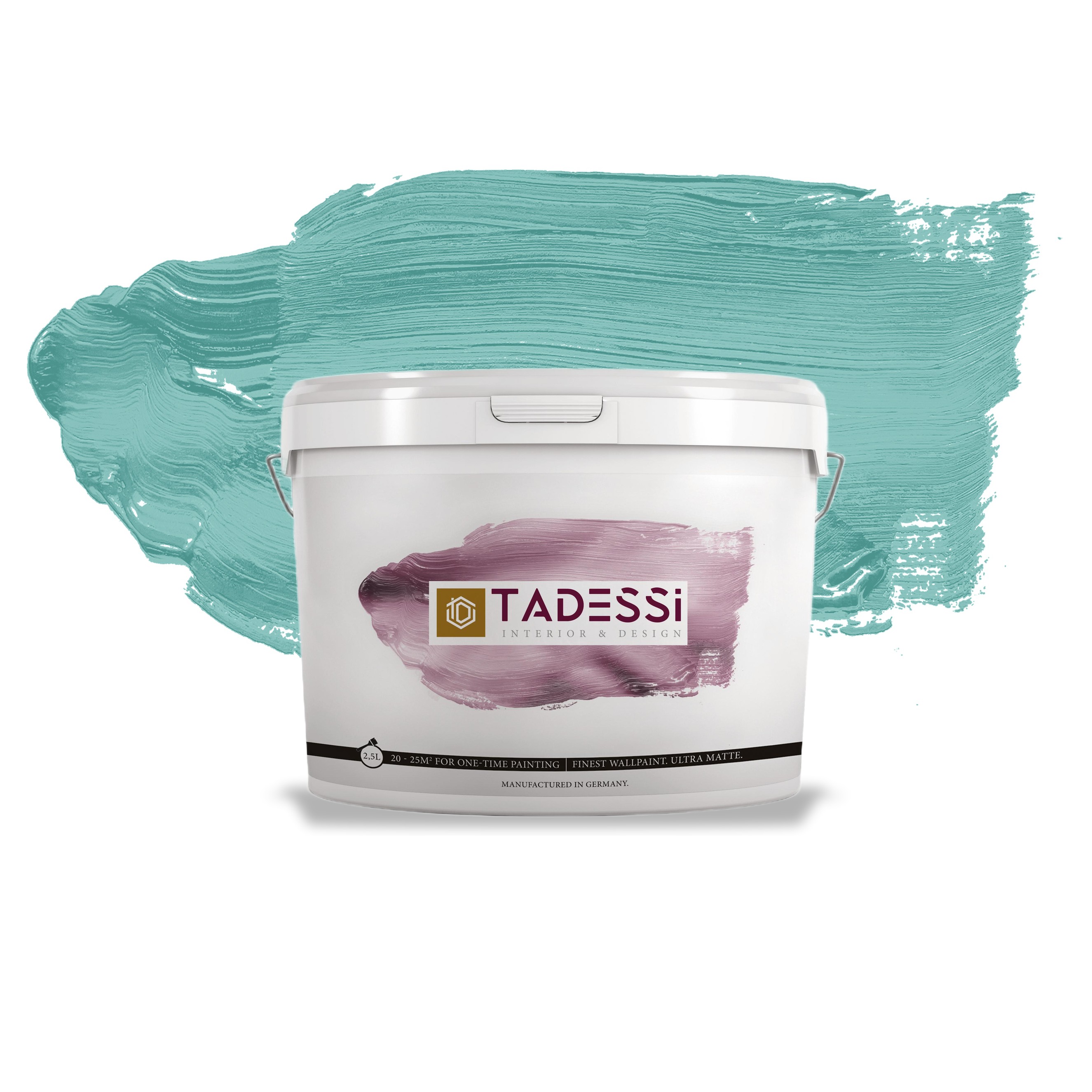 TADESSI Color Vista - Wandfarbe Grün - Türkisgrün - Matte Innenfarbe - Hochwertige Dispersionsfarbe