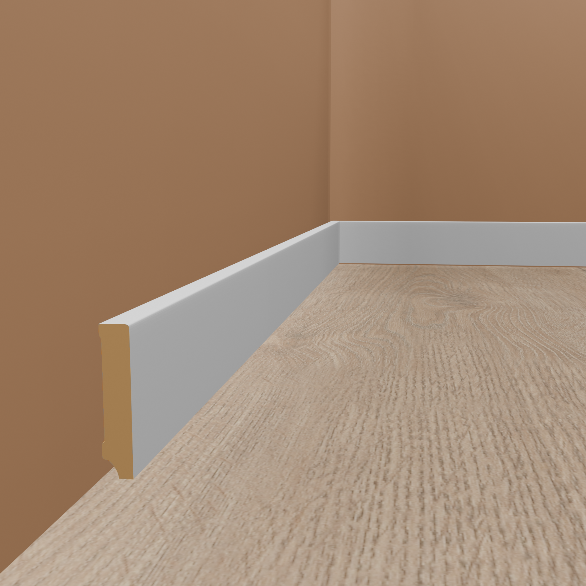 Sockelleiste "Nürnberg" MDF 19 x 115 x 2500 mm Weiß Modern by PROVISTON