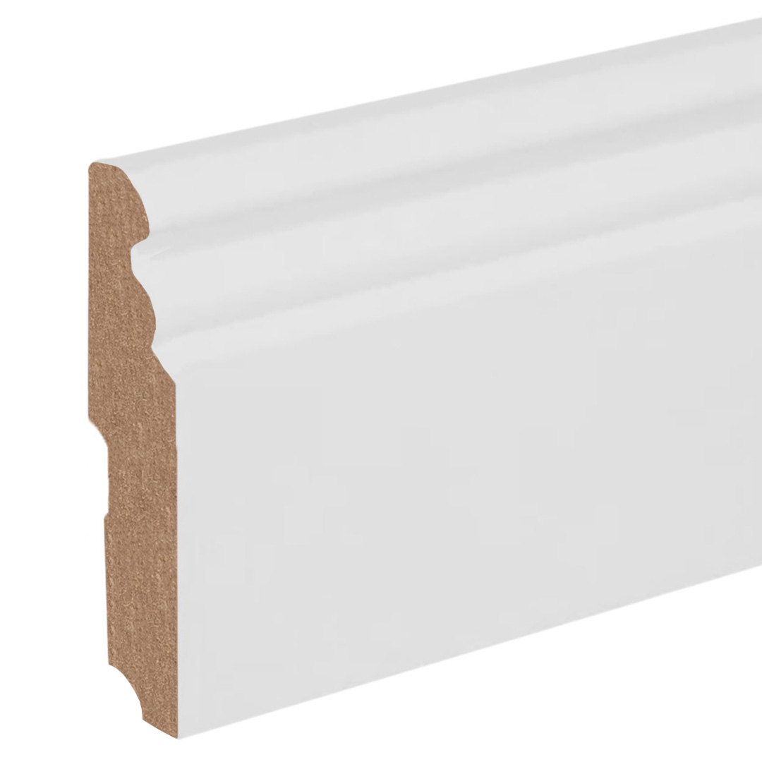 Sockelleiste / Fußleiste / Bodenleiste Erba-4 (72294) | 19 x 120 x 2400 mm | Weiß